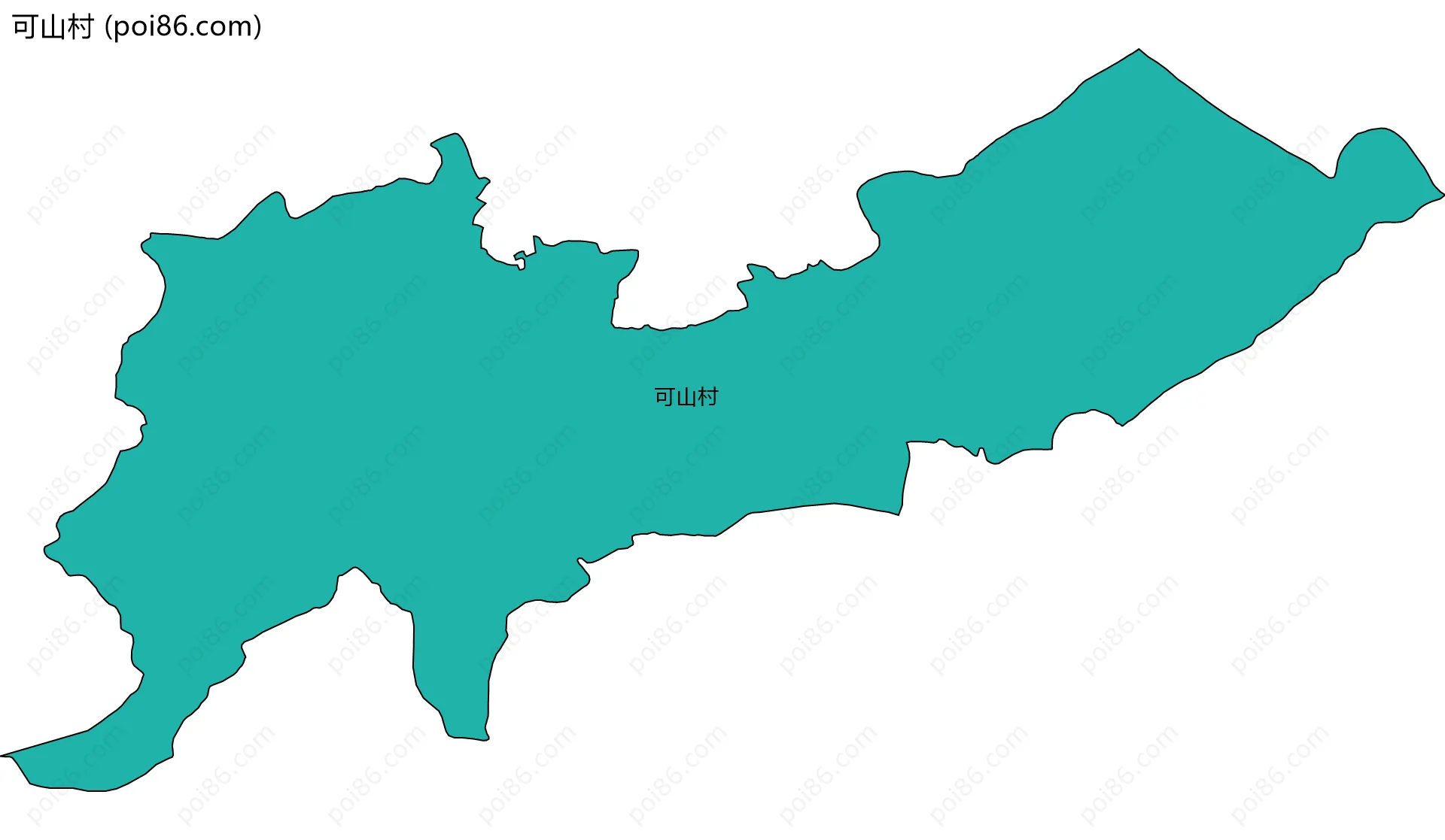 可山村边界地图
