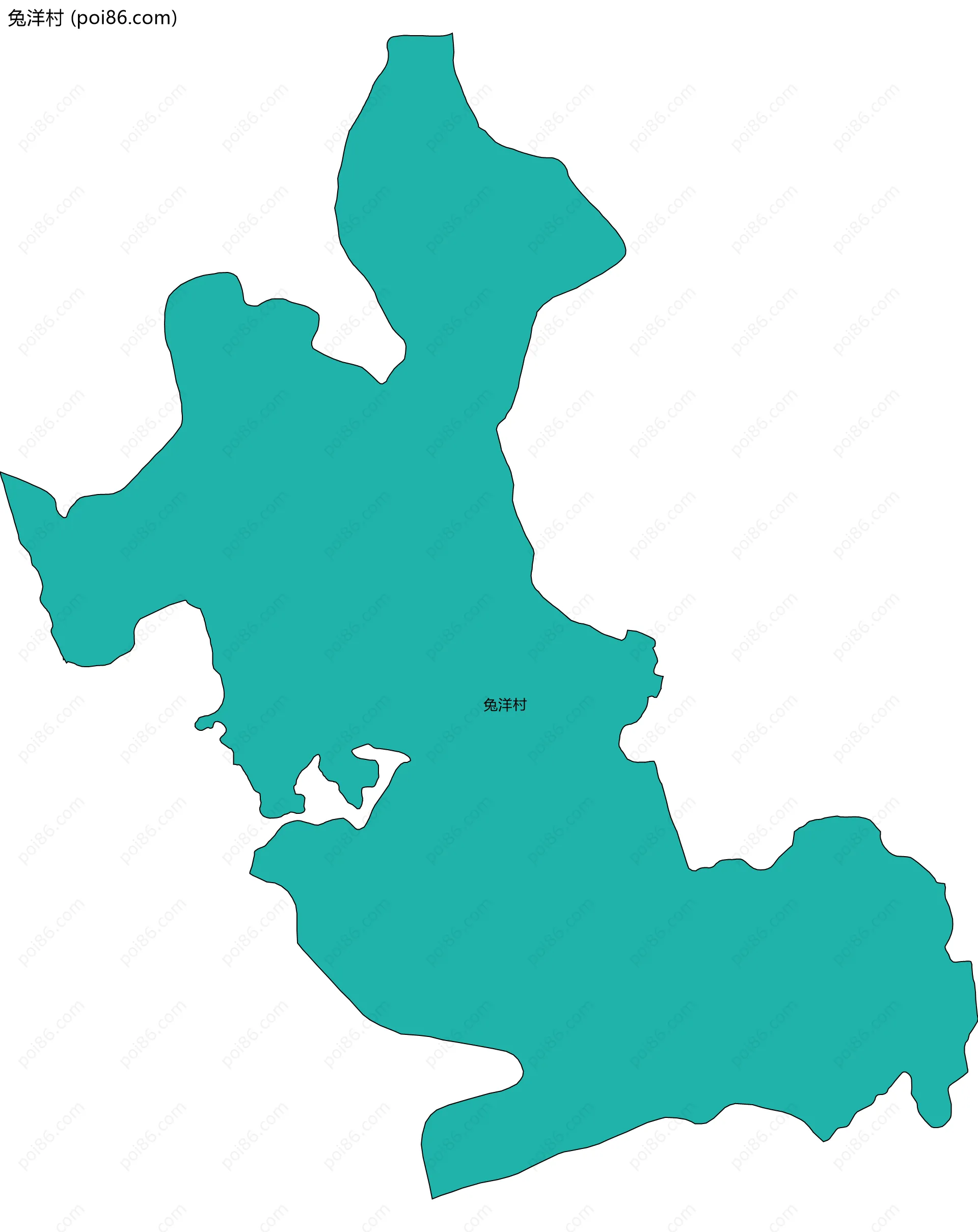 兔洋村边界地图