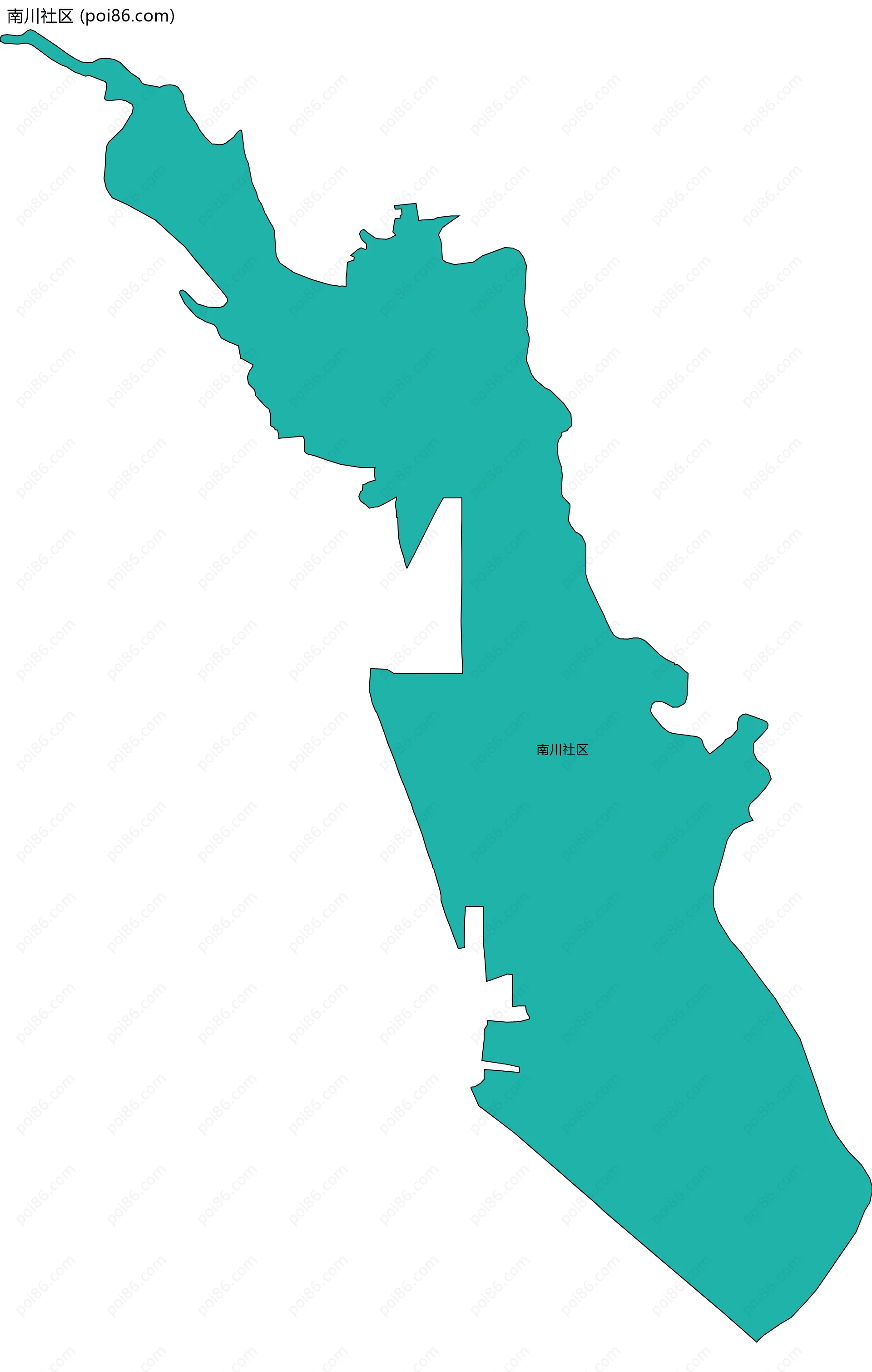 南川社区边界地图