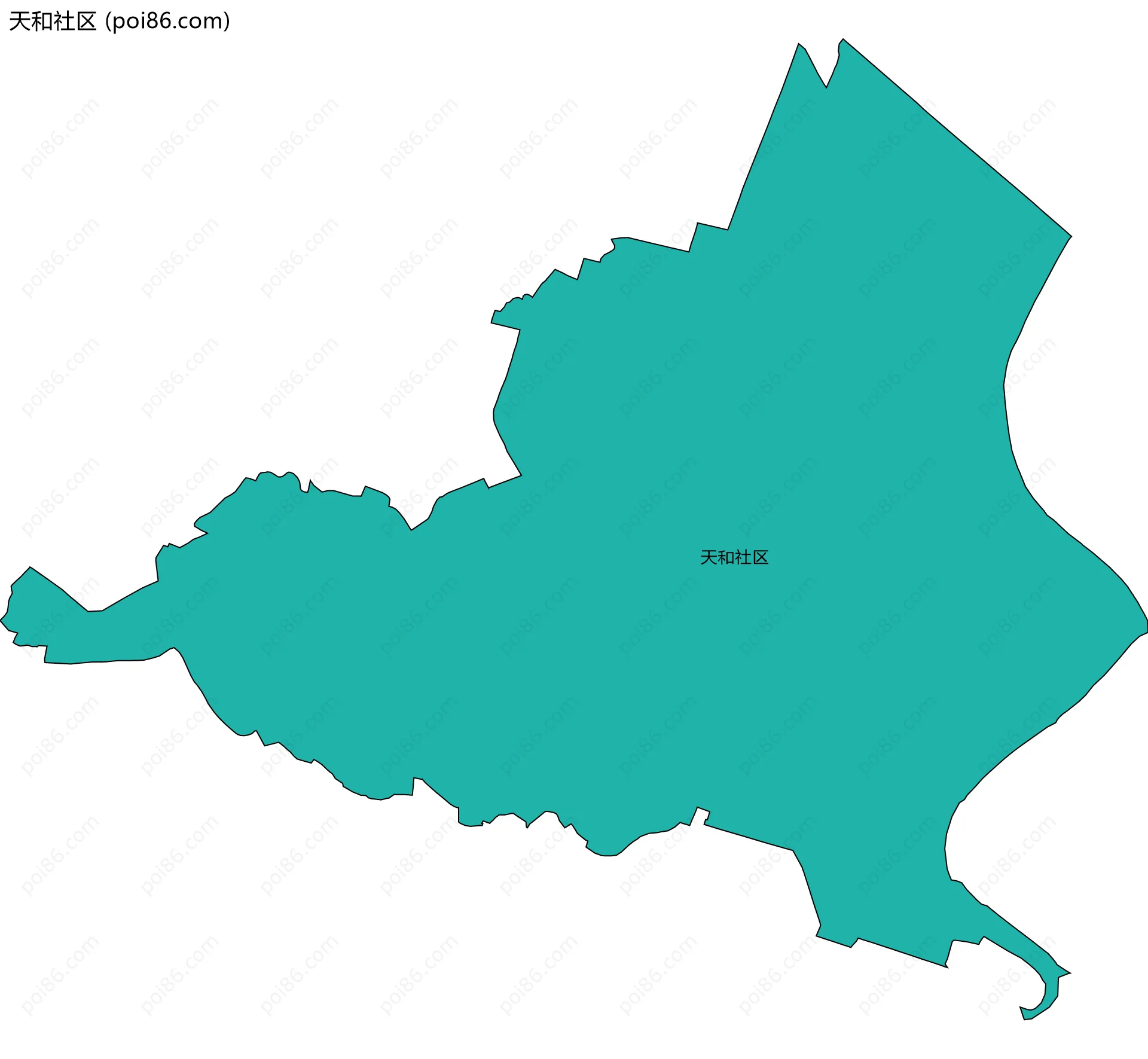 天和社区边界地图