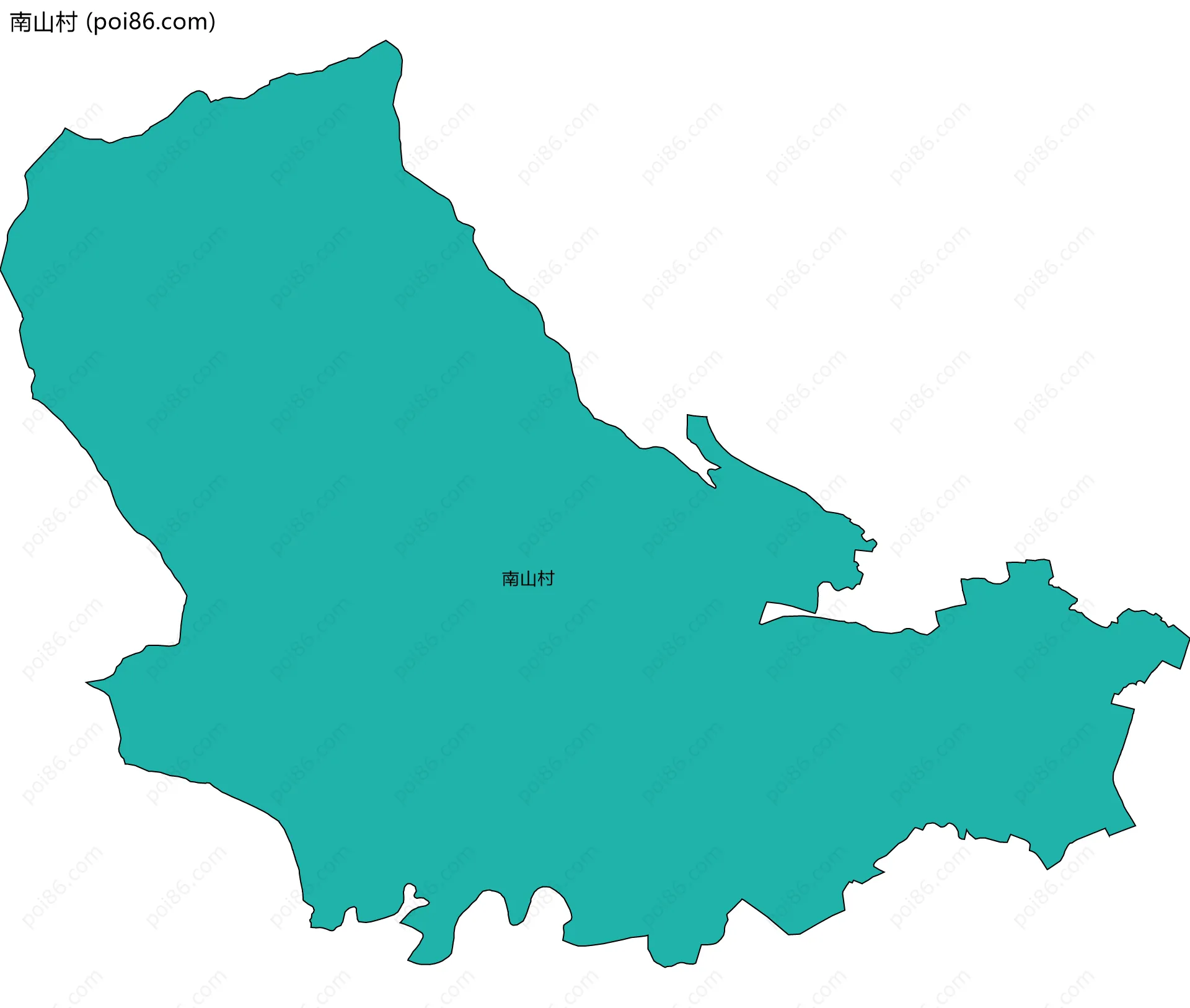 南山村边界地图