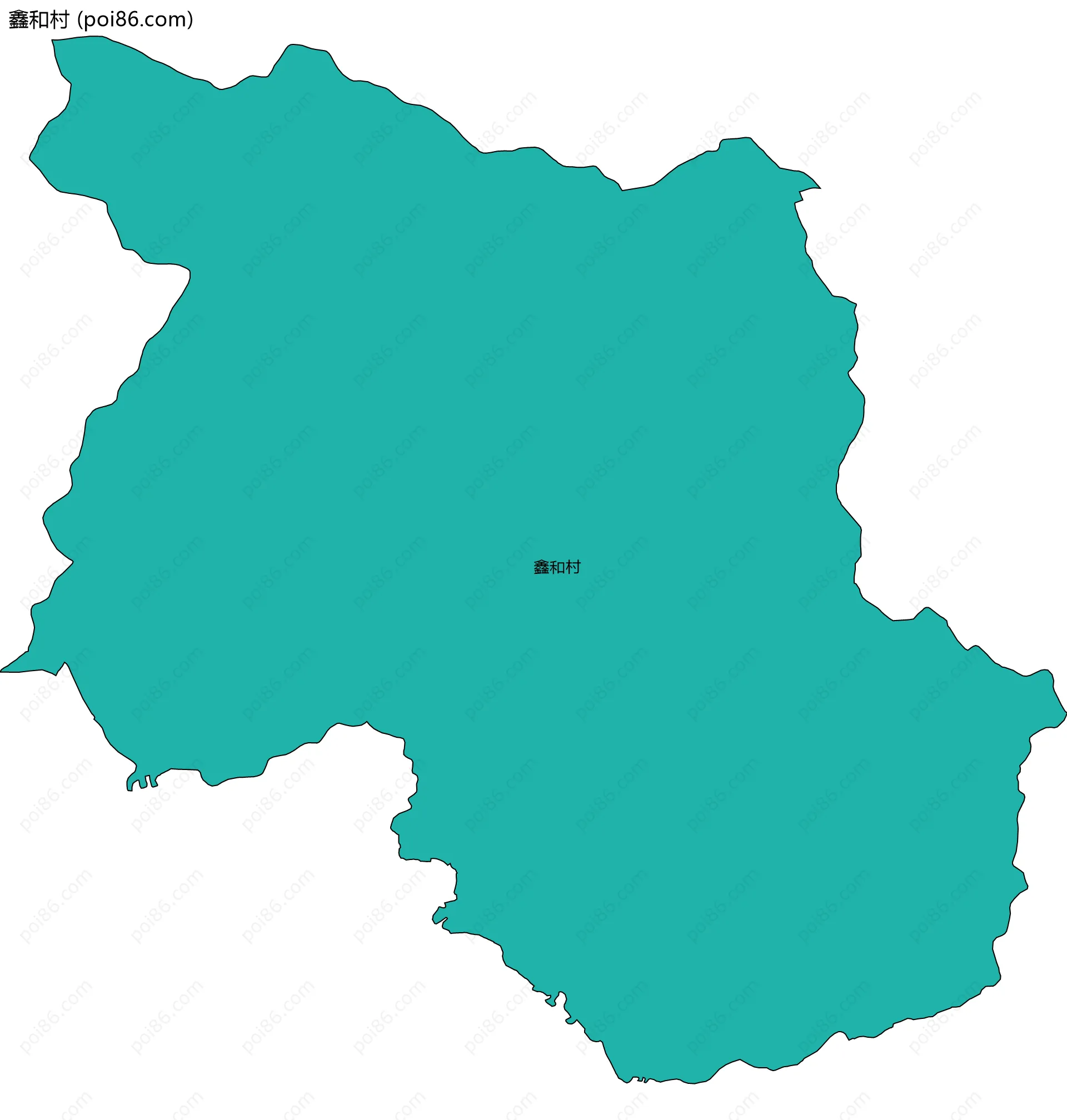 鑫和村边界地图