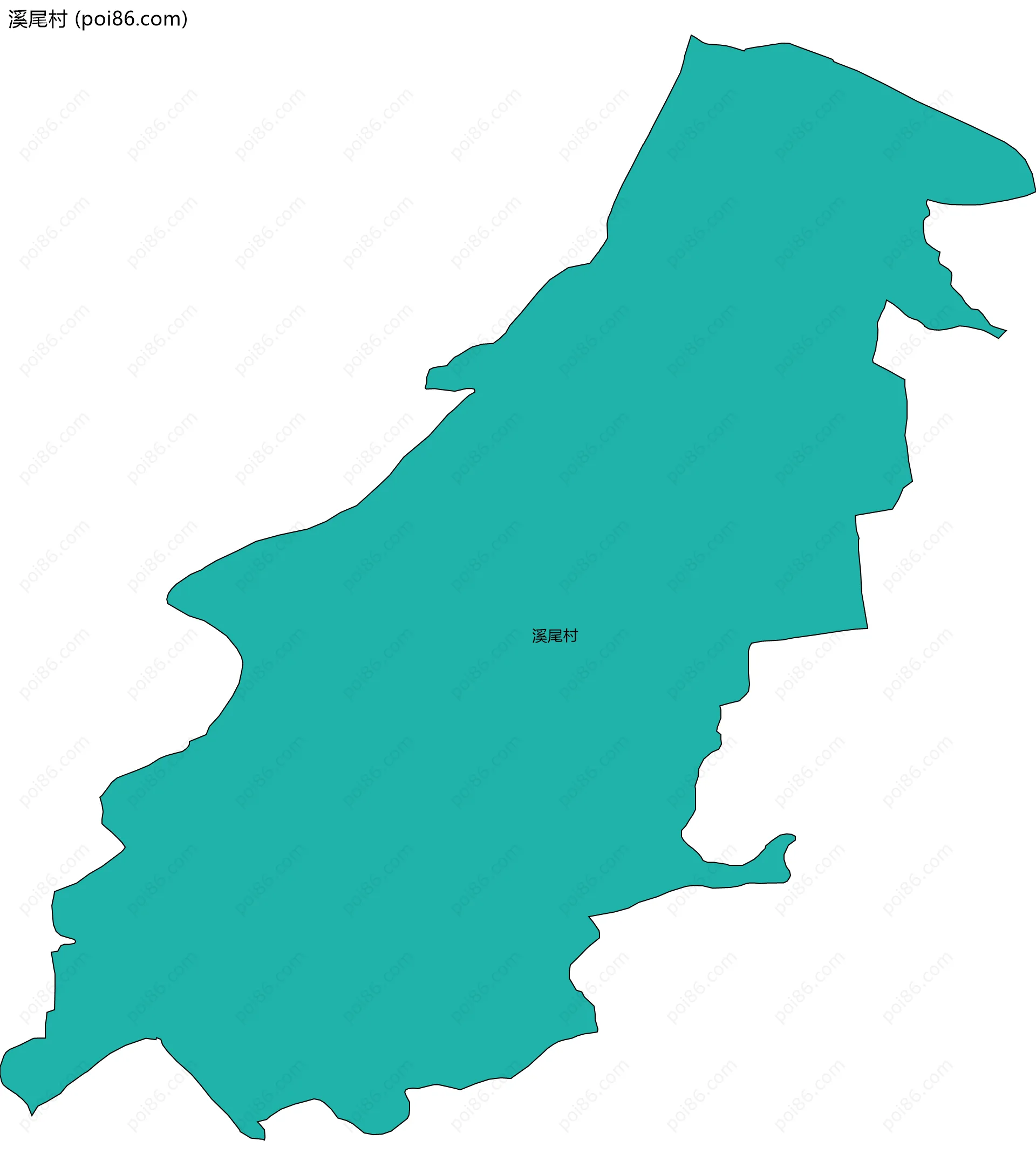 溪尾村边界地图