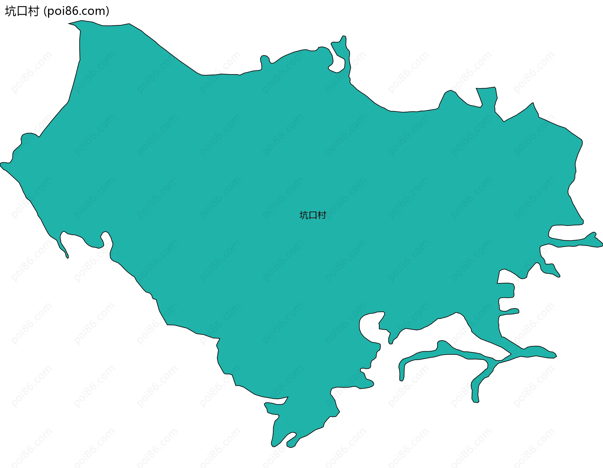 坑口村边界地图