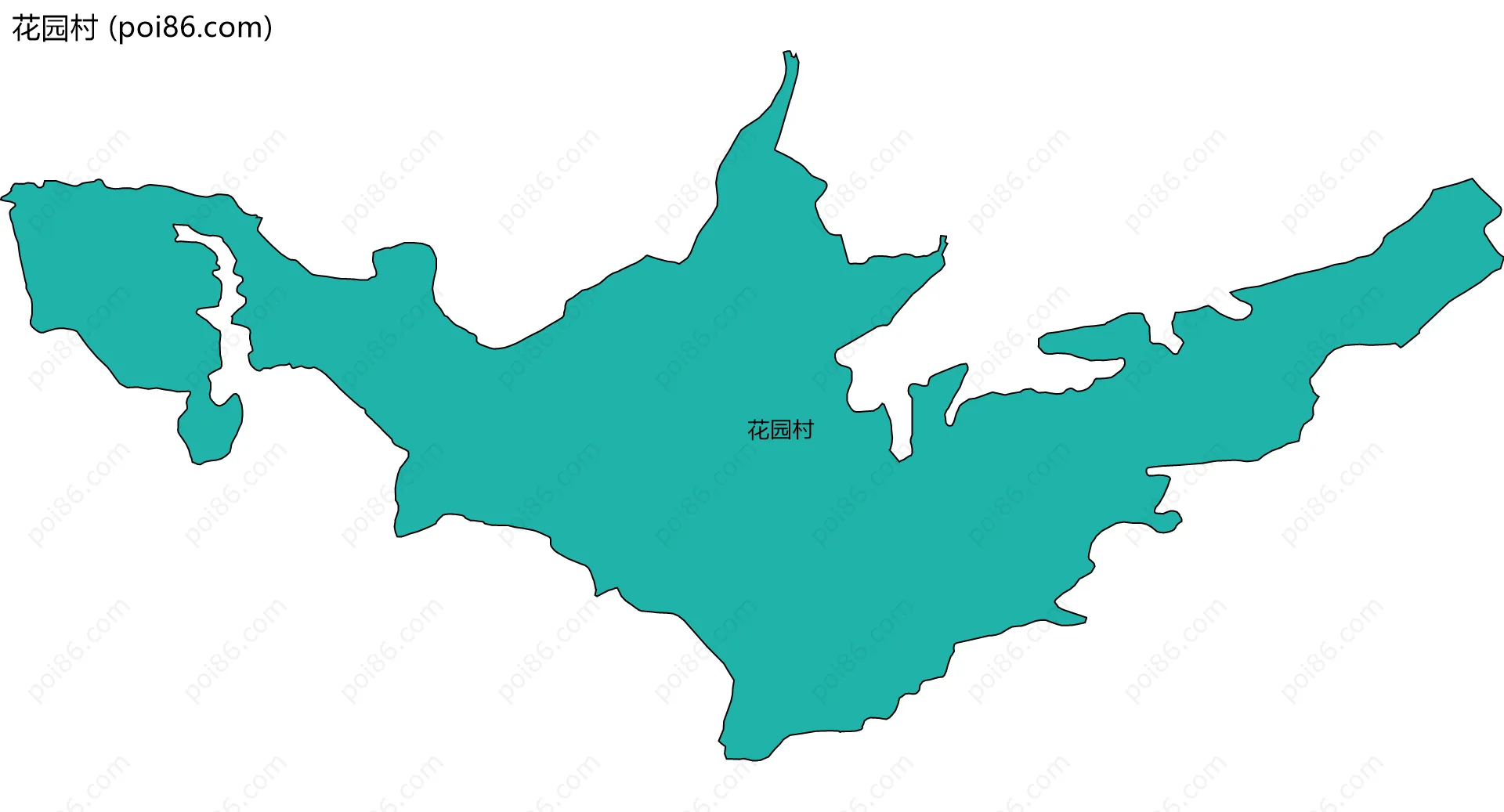 花园村边界地图