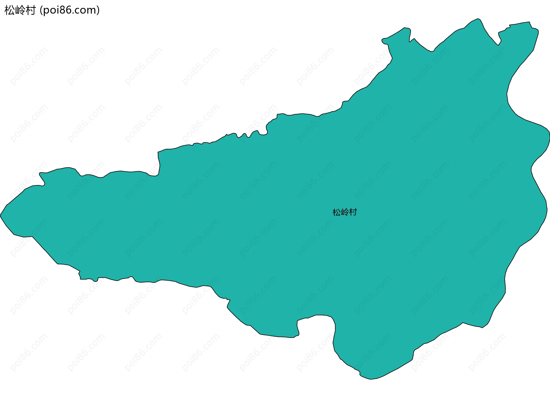 松岭村边界地图