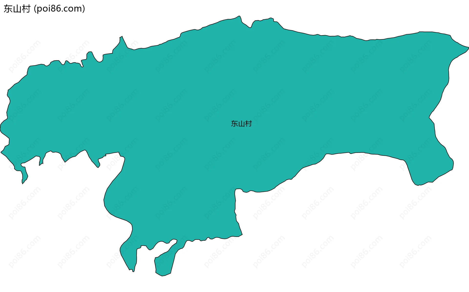 东山村边界地图