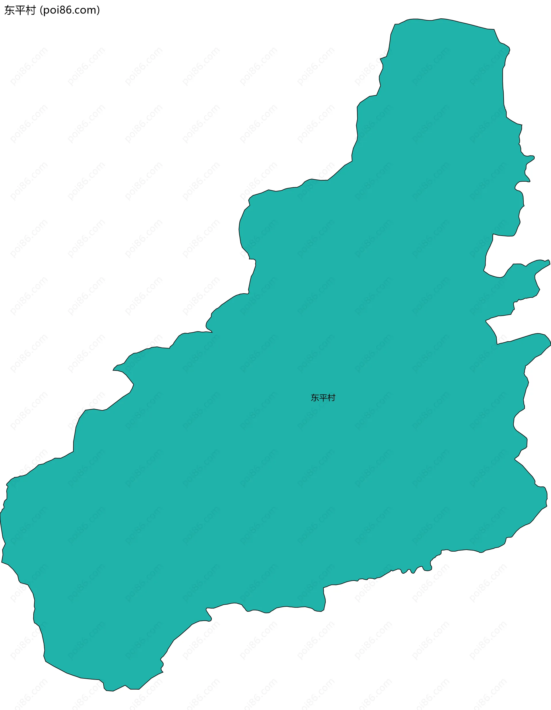 东平村边界地图