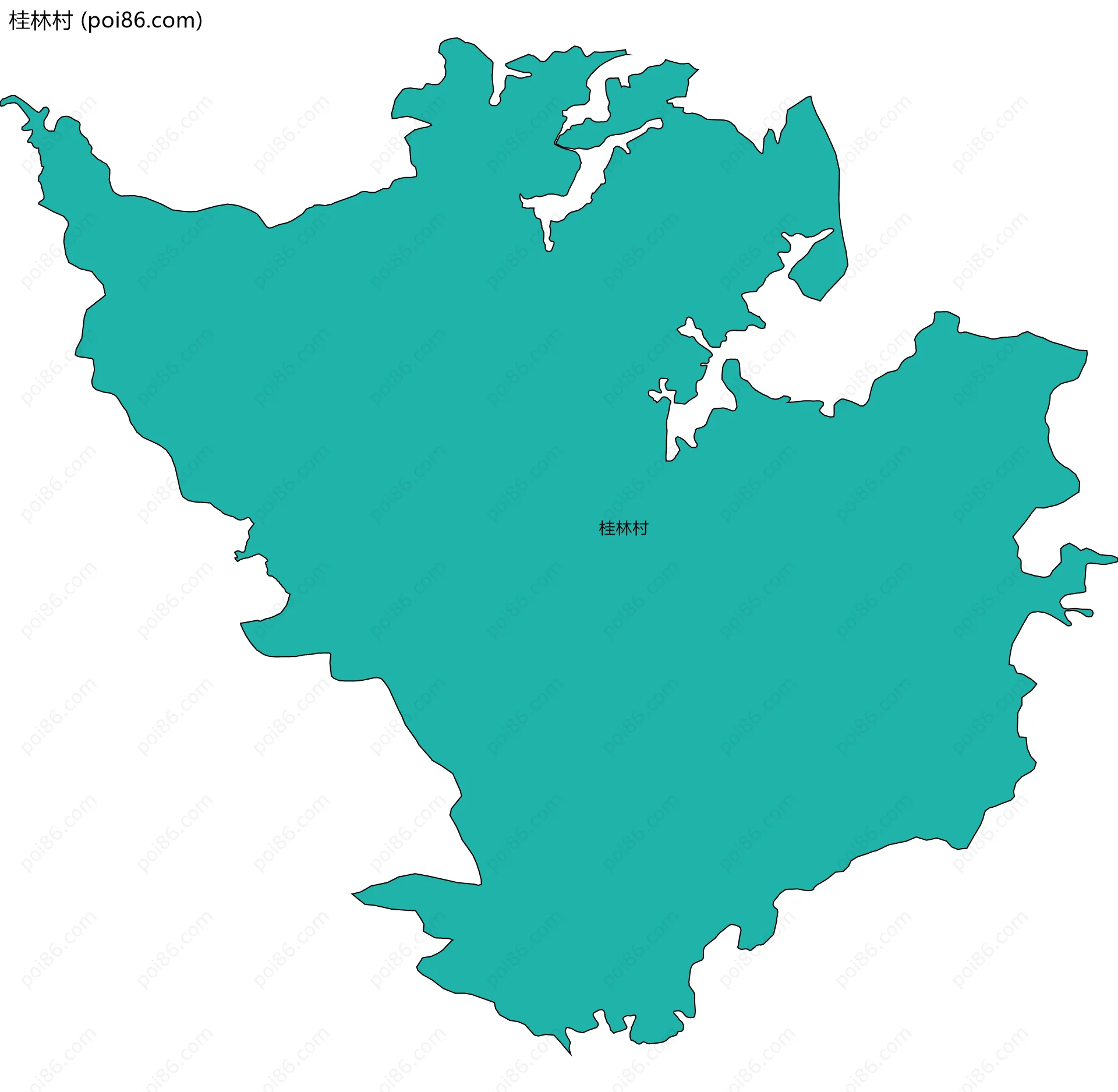 桂林村边界地图