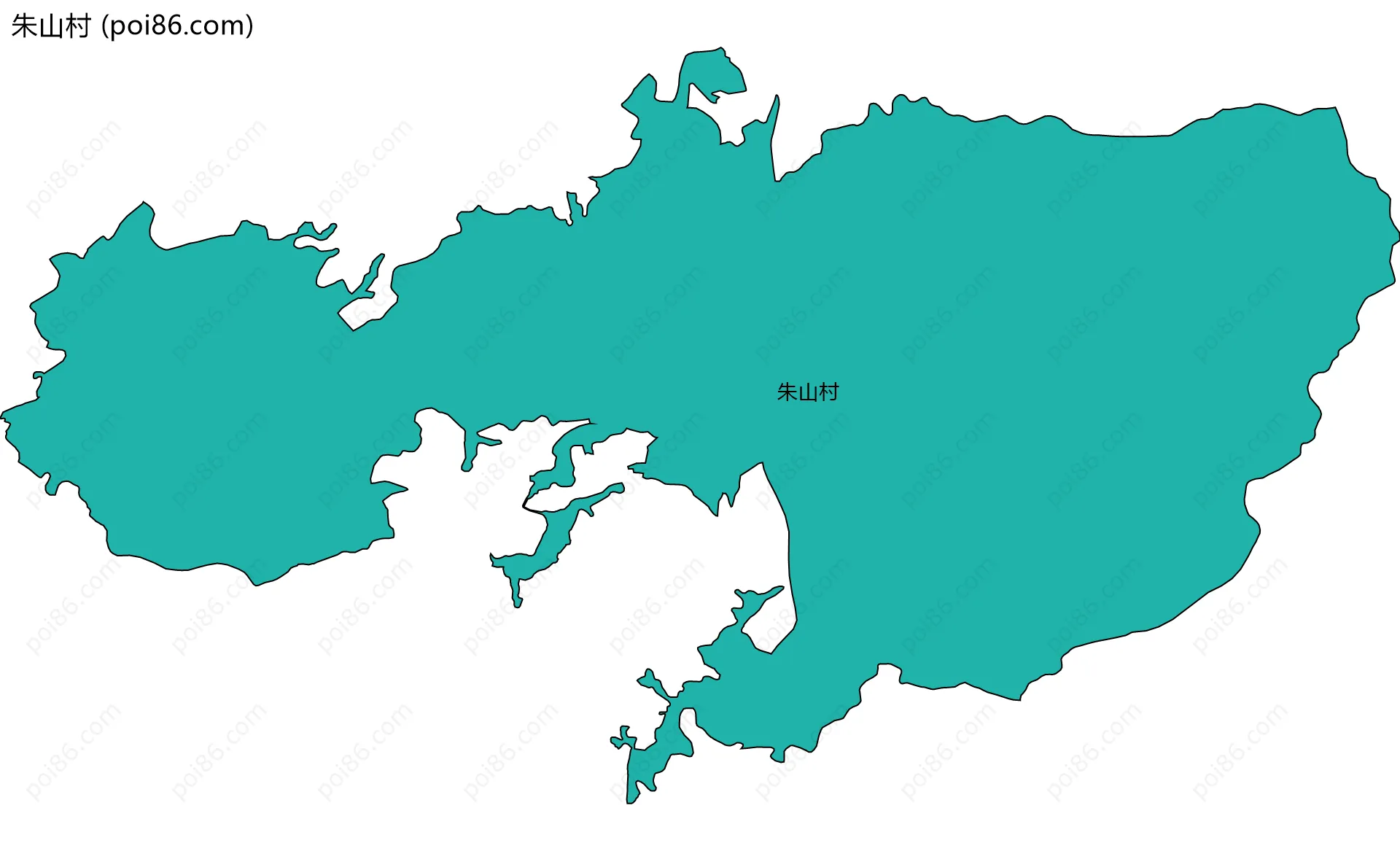 朱山村边界地图