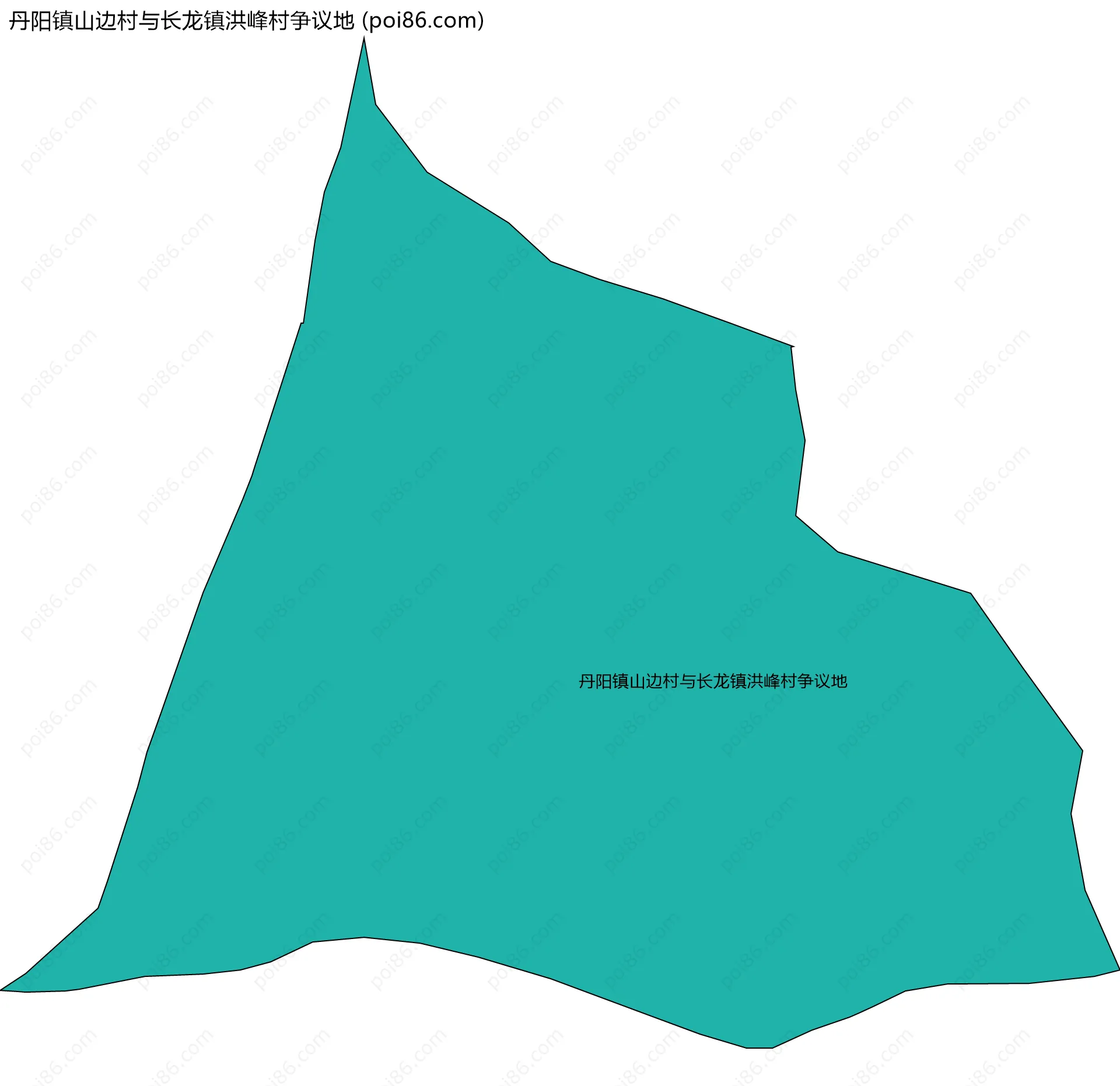 丹阳镇山边村与长龙镇洪峰村争议地边界地图