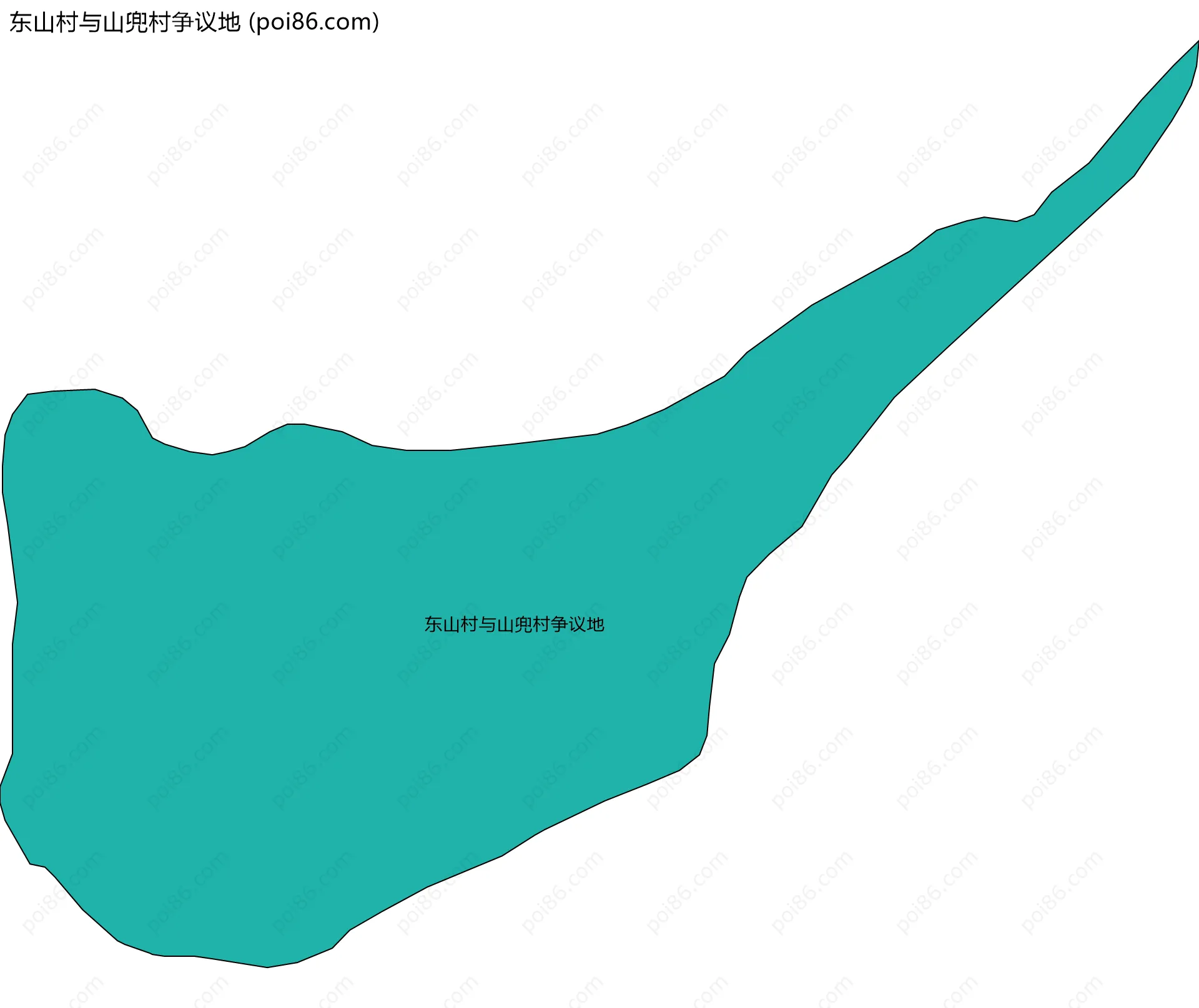 东山村与山兜村争议地边界地图