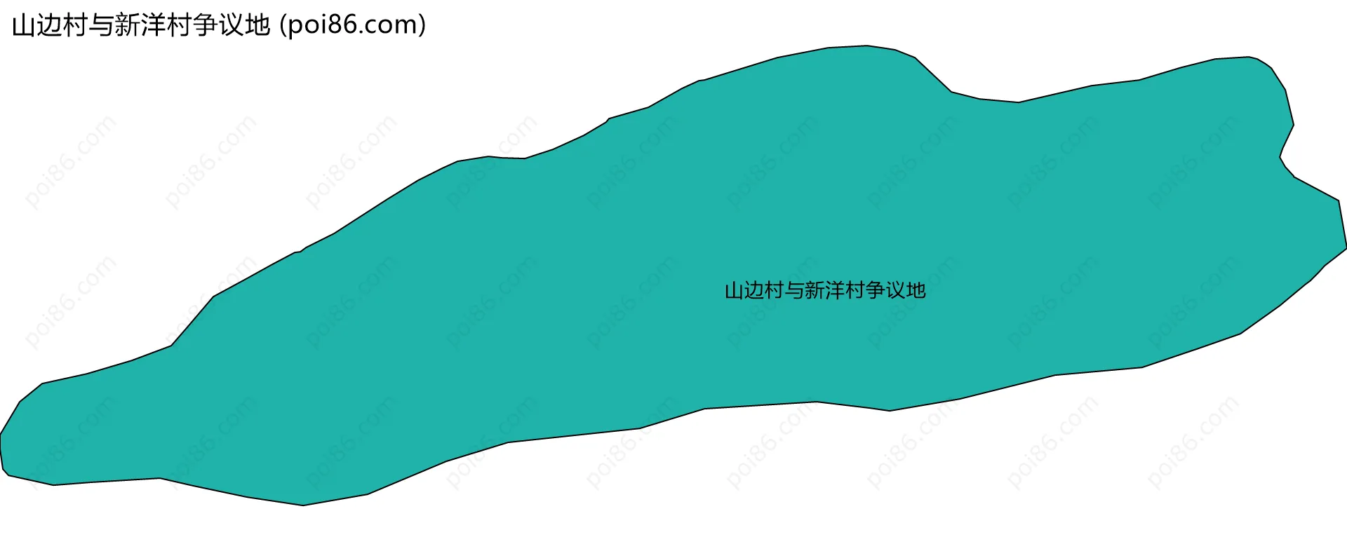 山边村与新洋村争议地边界地图