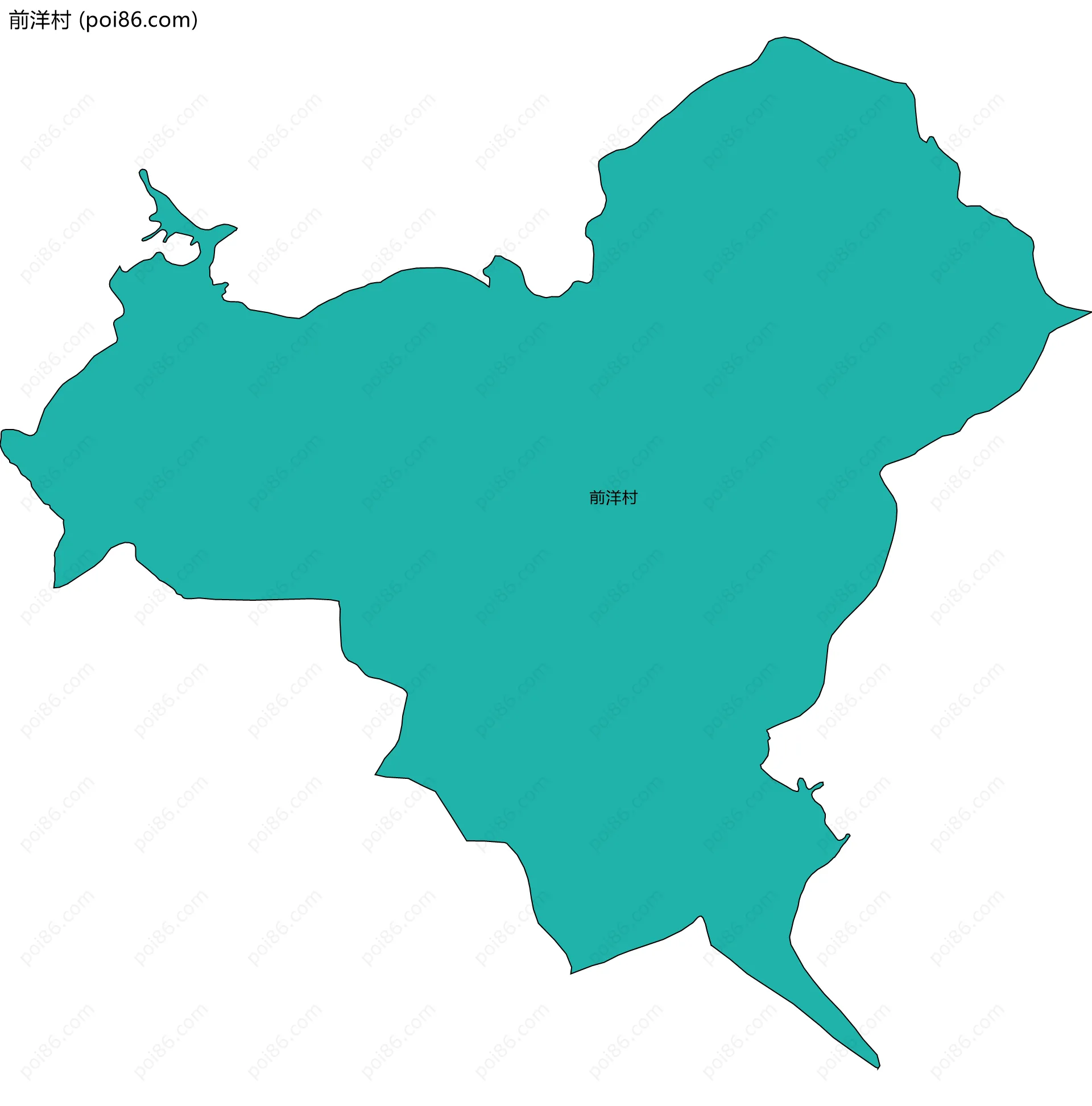 前洋村边界地图