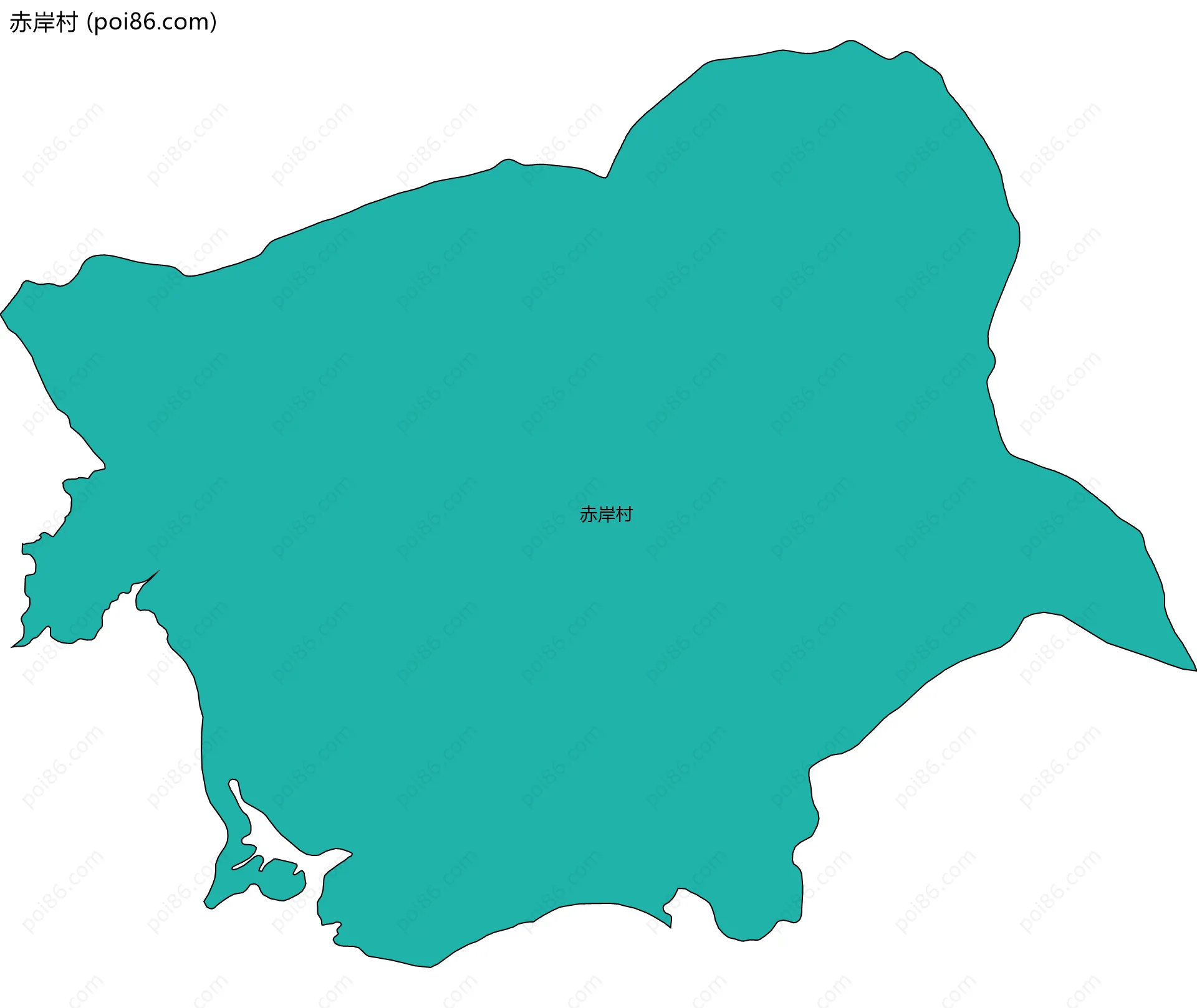 赤岸村边界地图