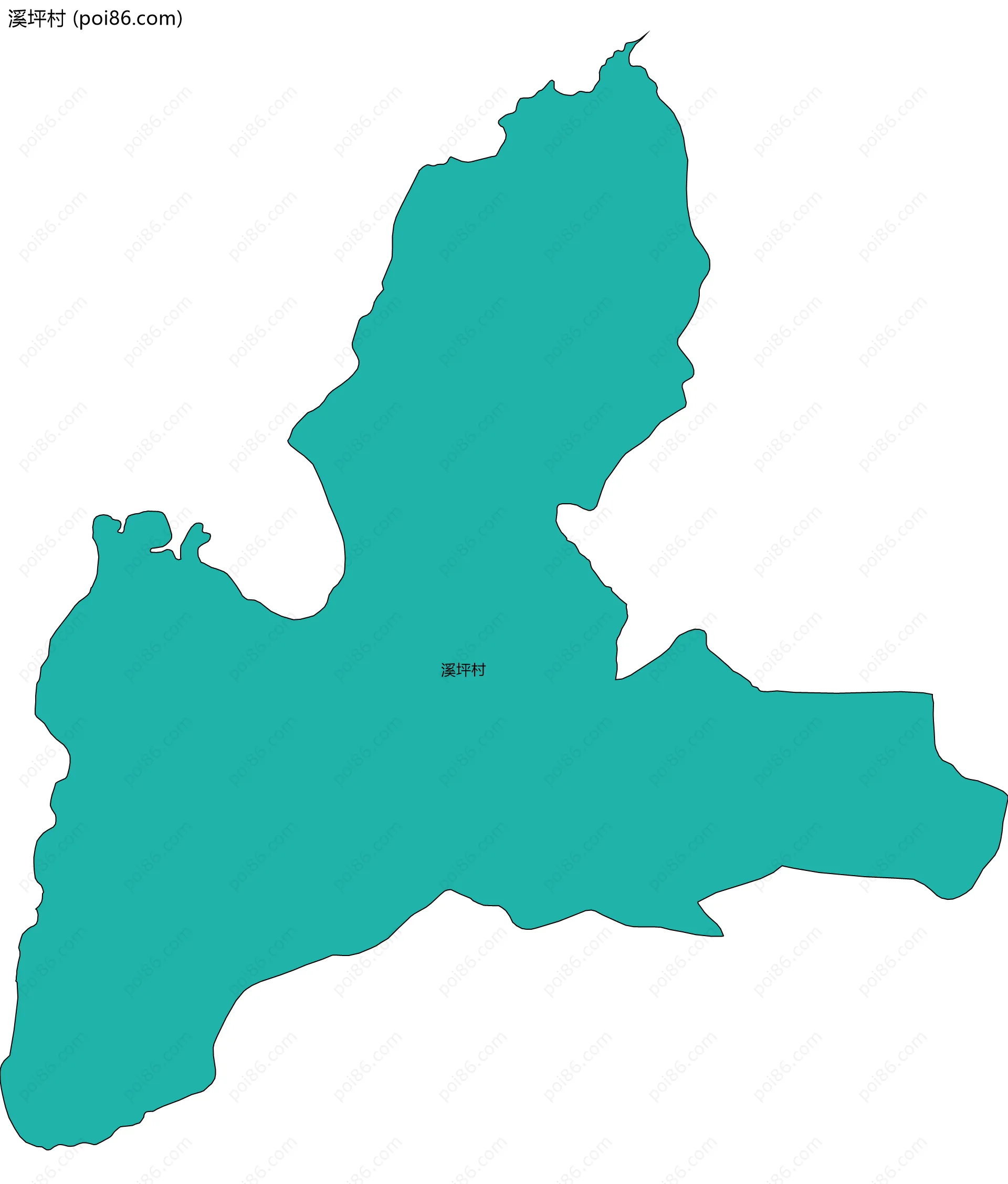 溪坪村边界地图