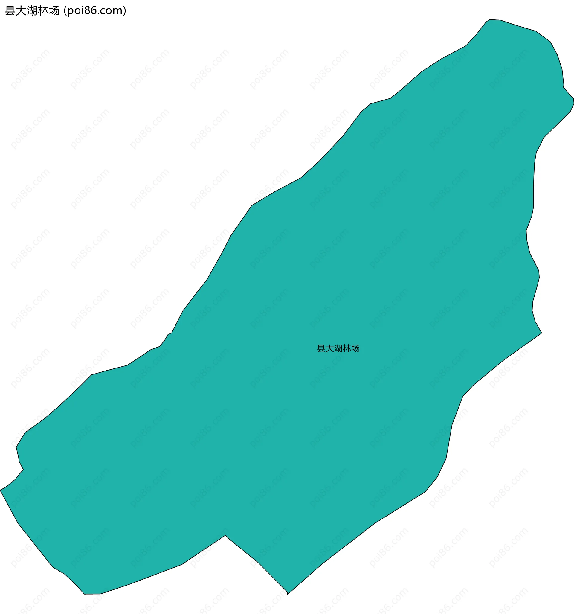 县大湖林场边界地图