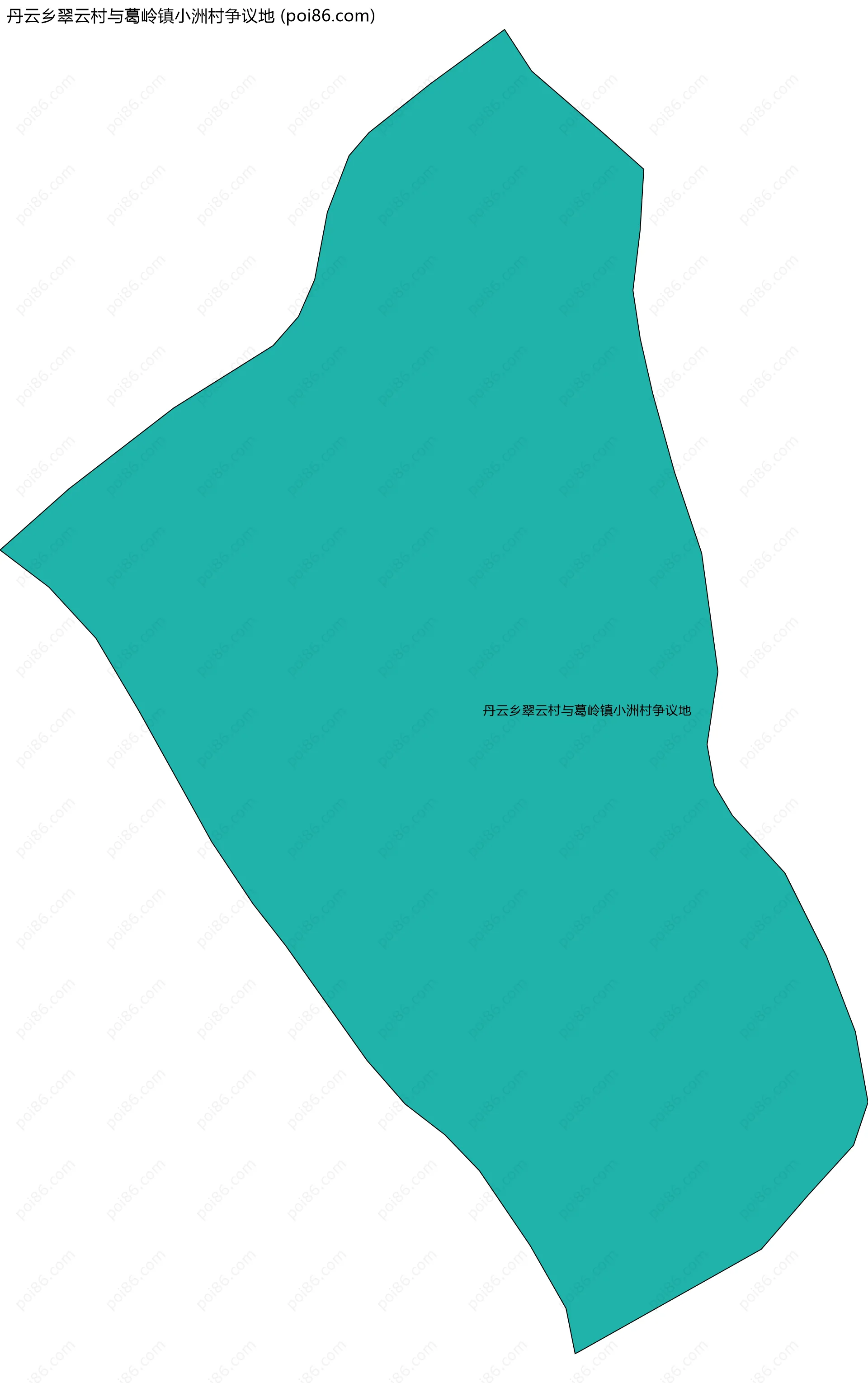 丹云乡翠云村与葛岭镇小洲村争议地边界地图