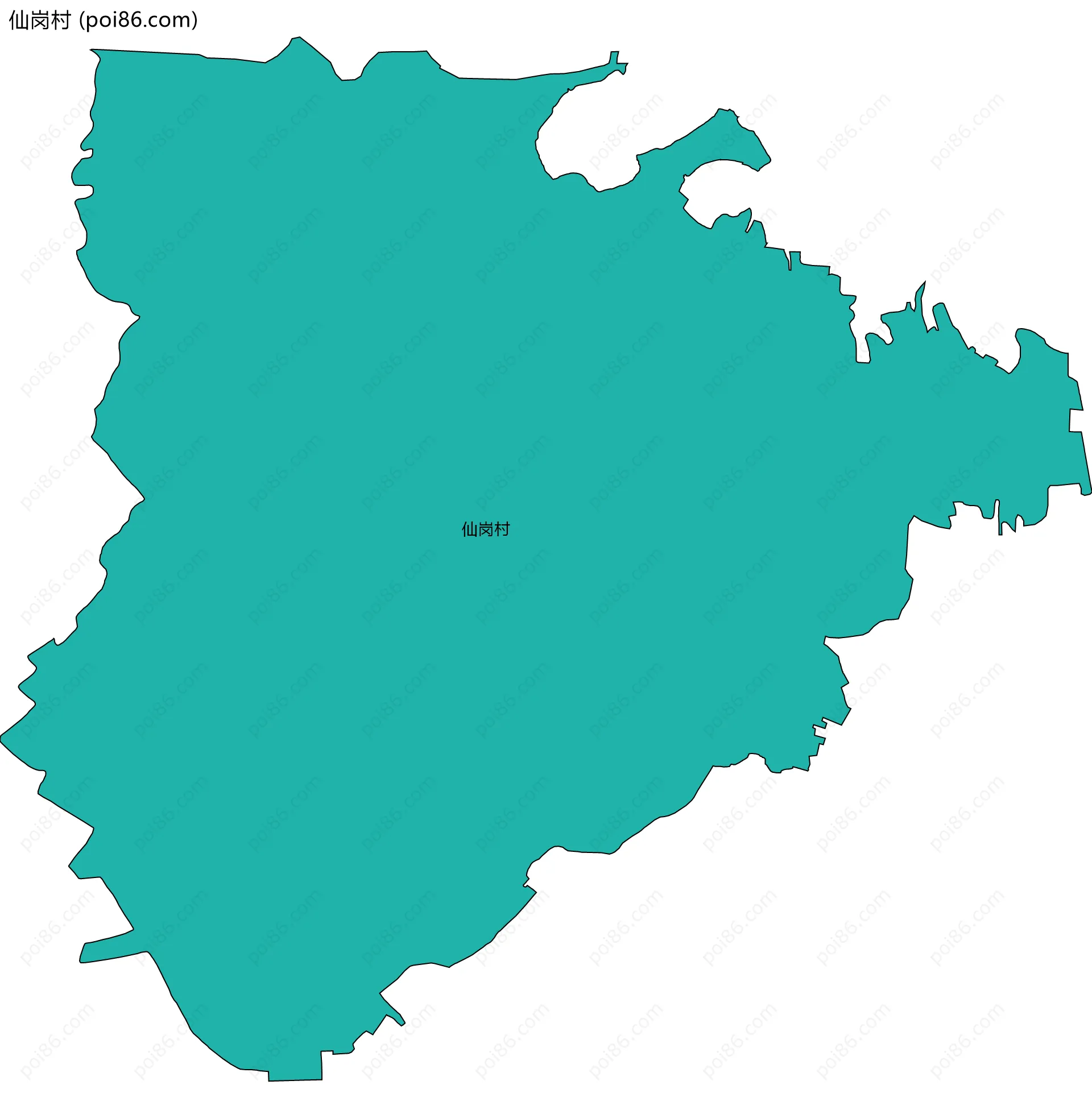 仙岗村边界地图