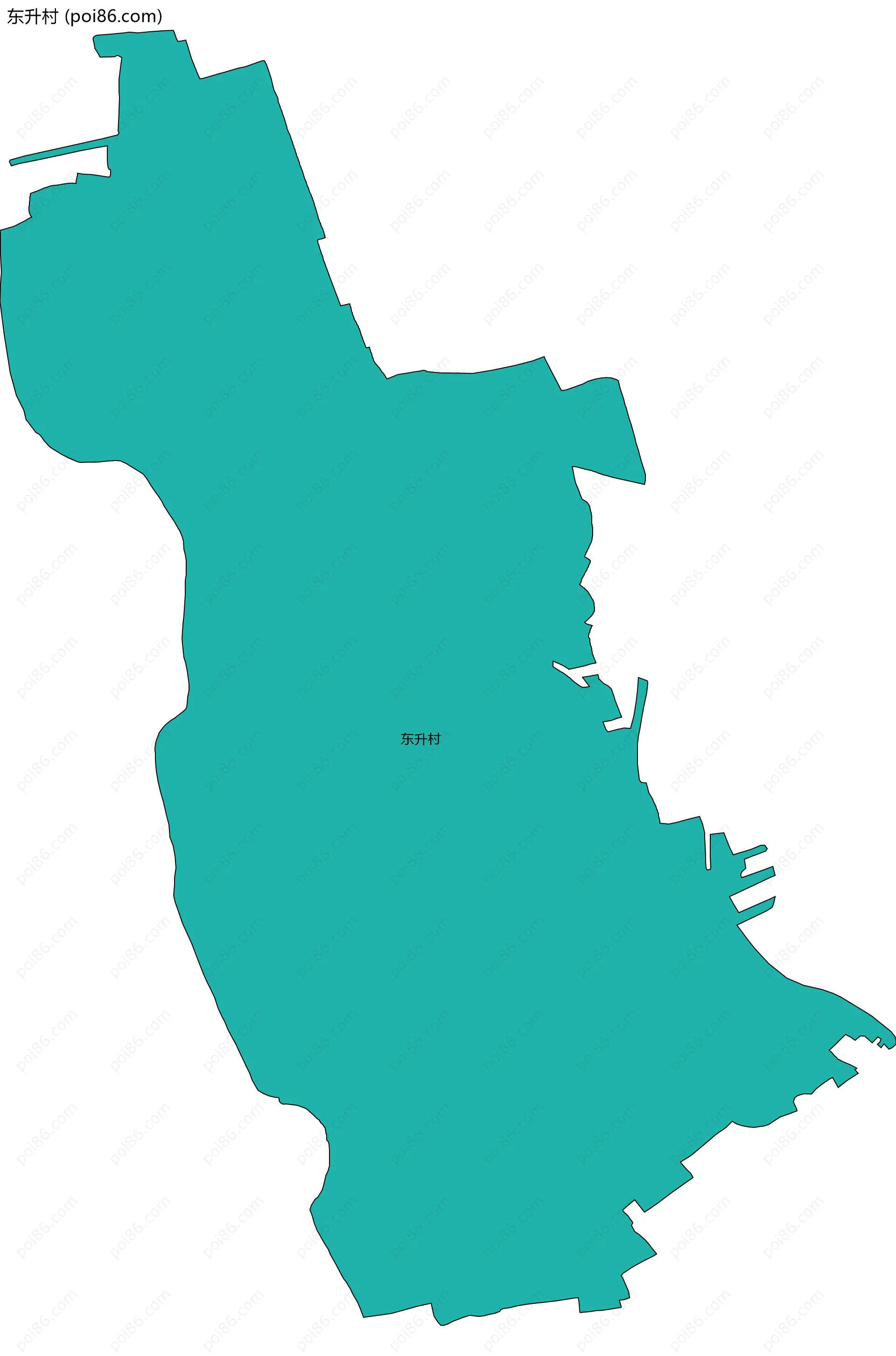 东升村边界地图