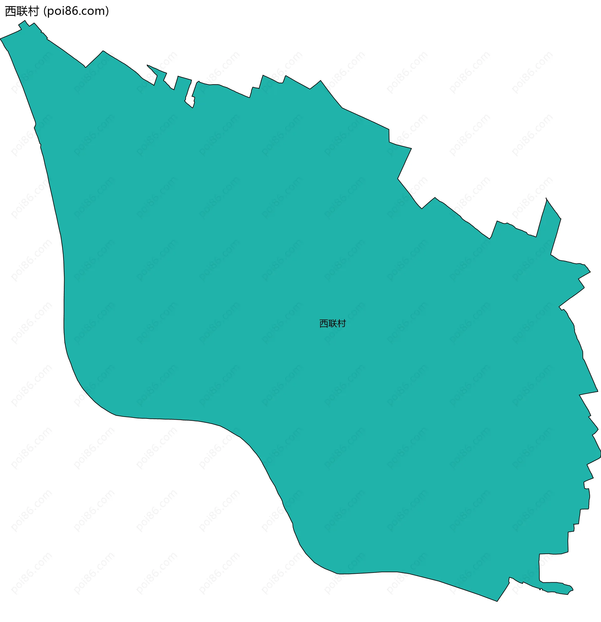 西联村边界地图