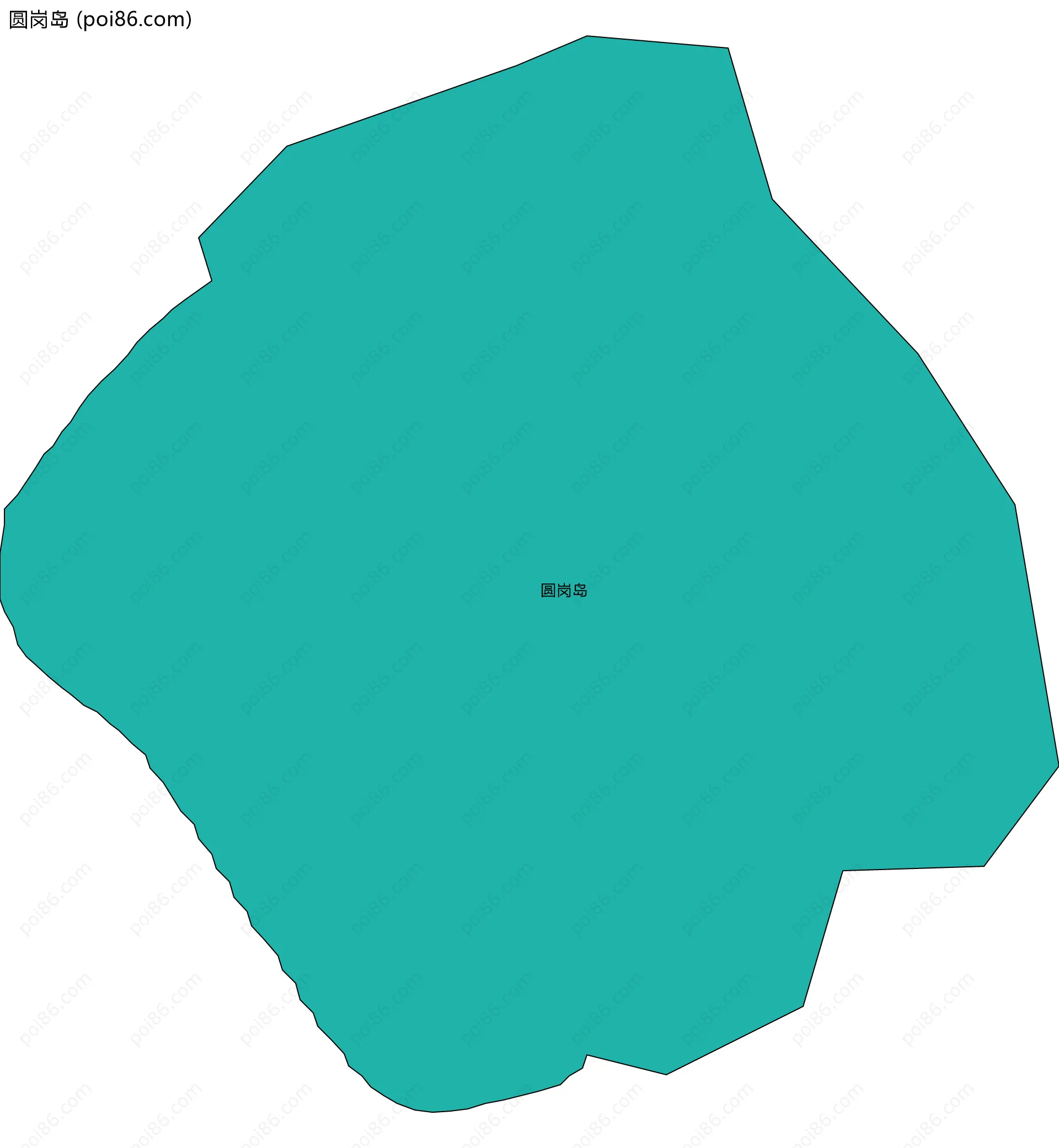 圆岗岛边界地图