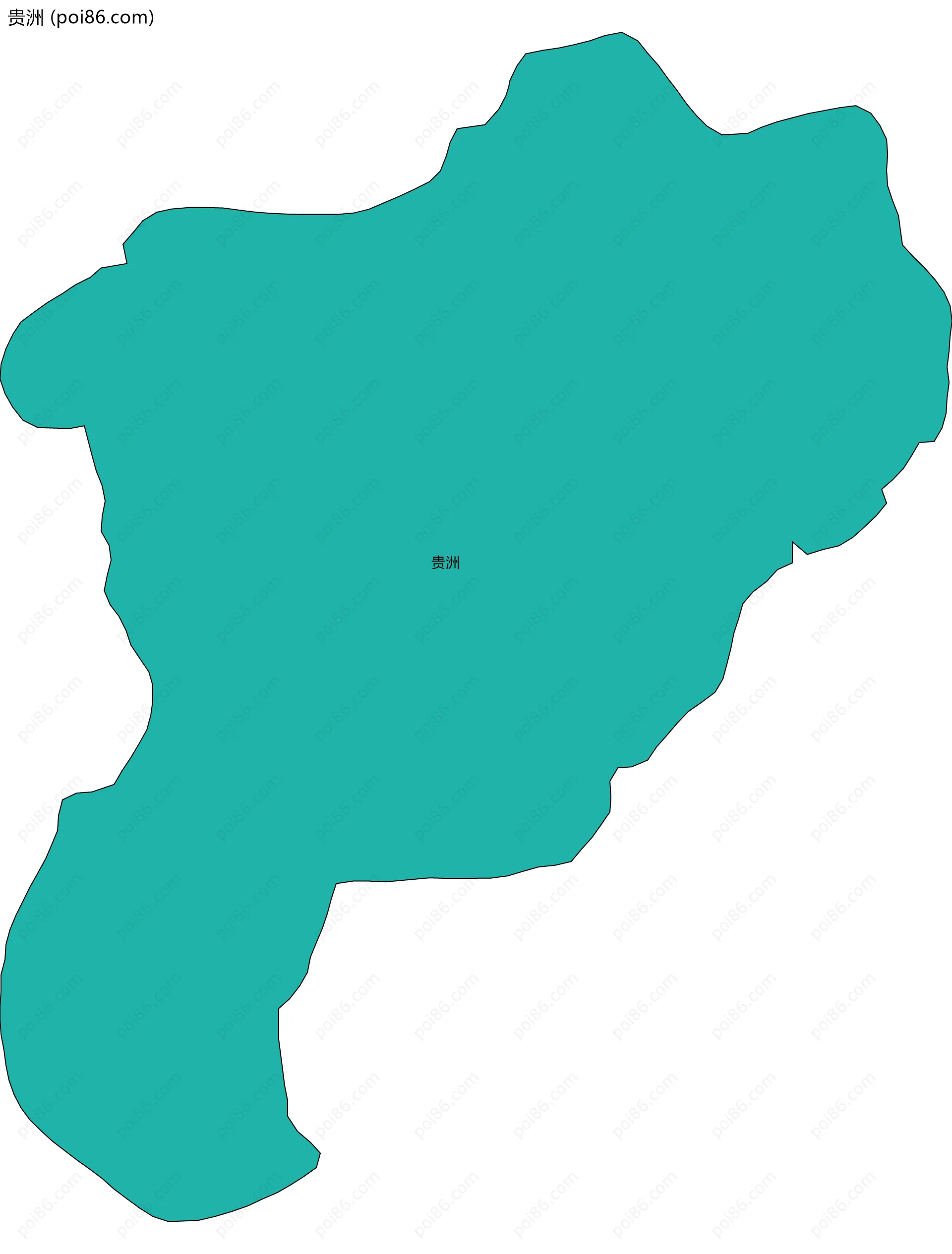 贵洲边界地图