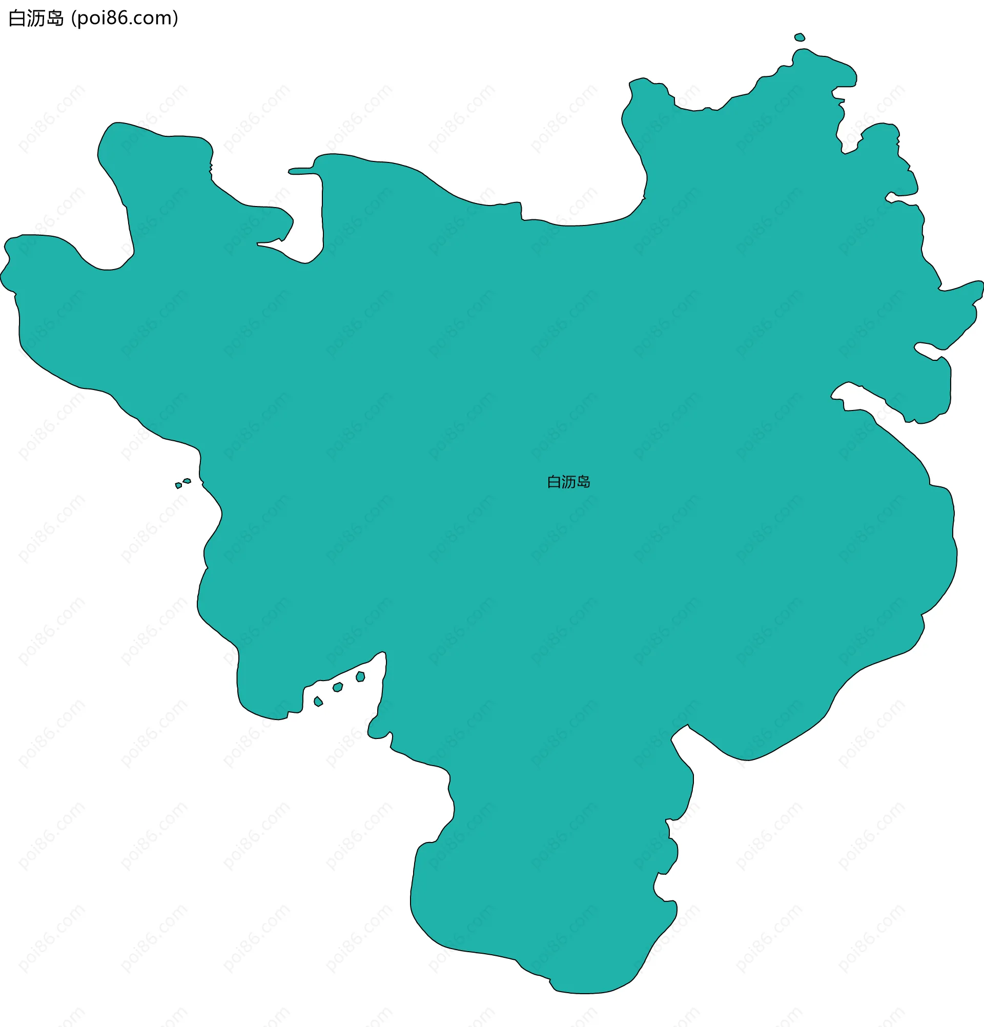 白沥岛边界地图