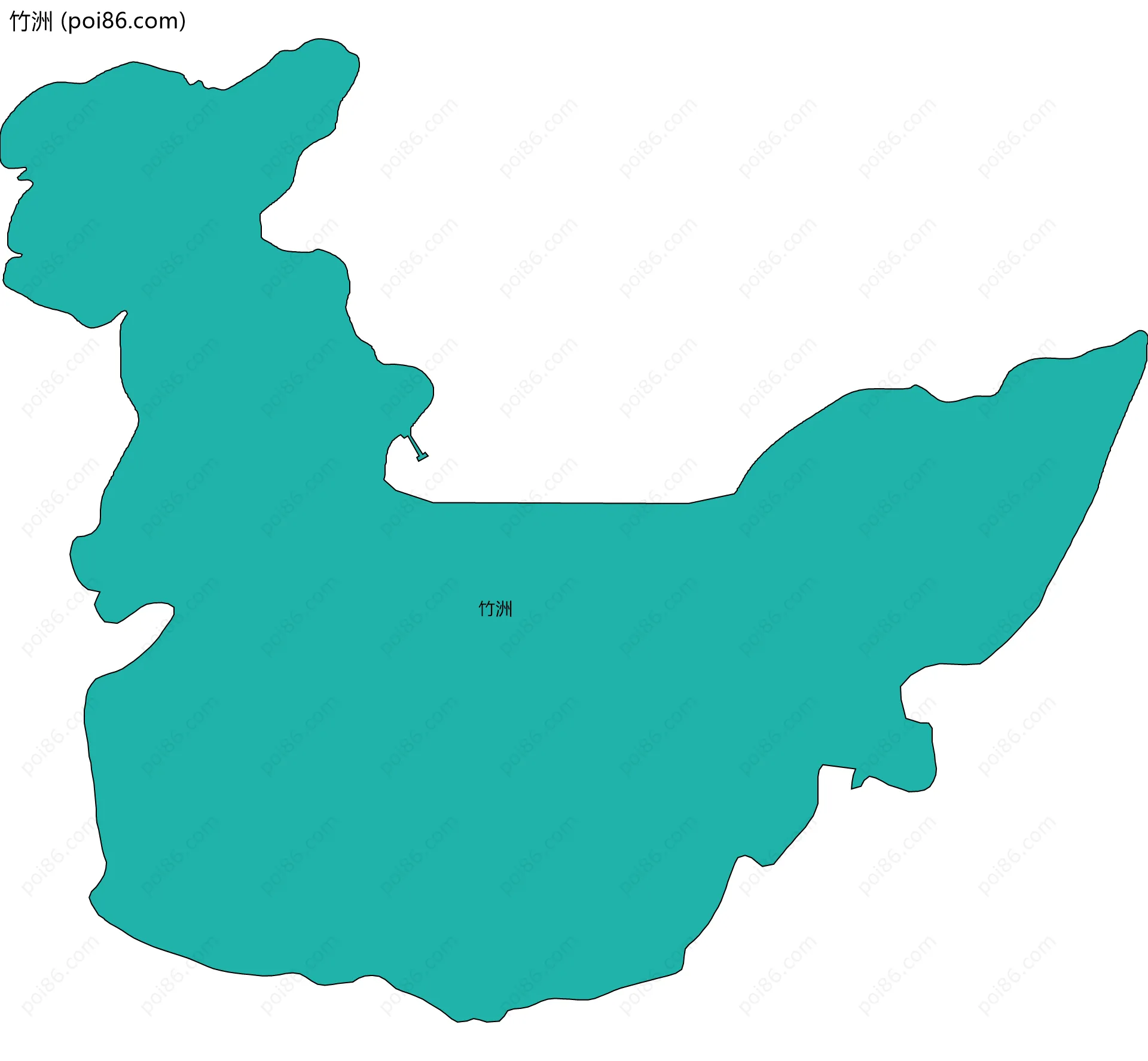 竹洲边界地图