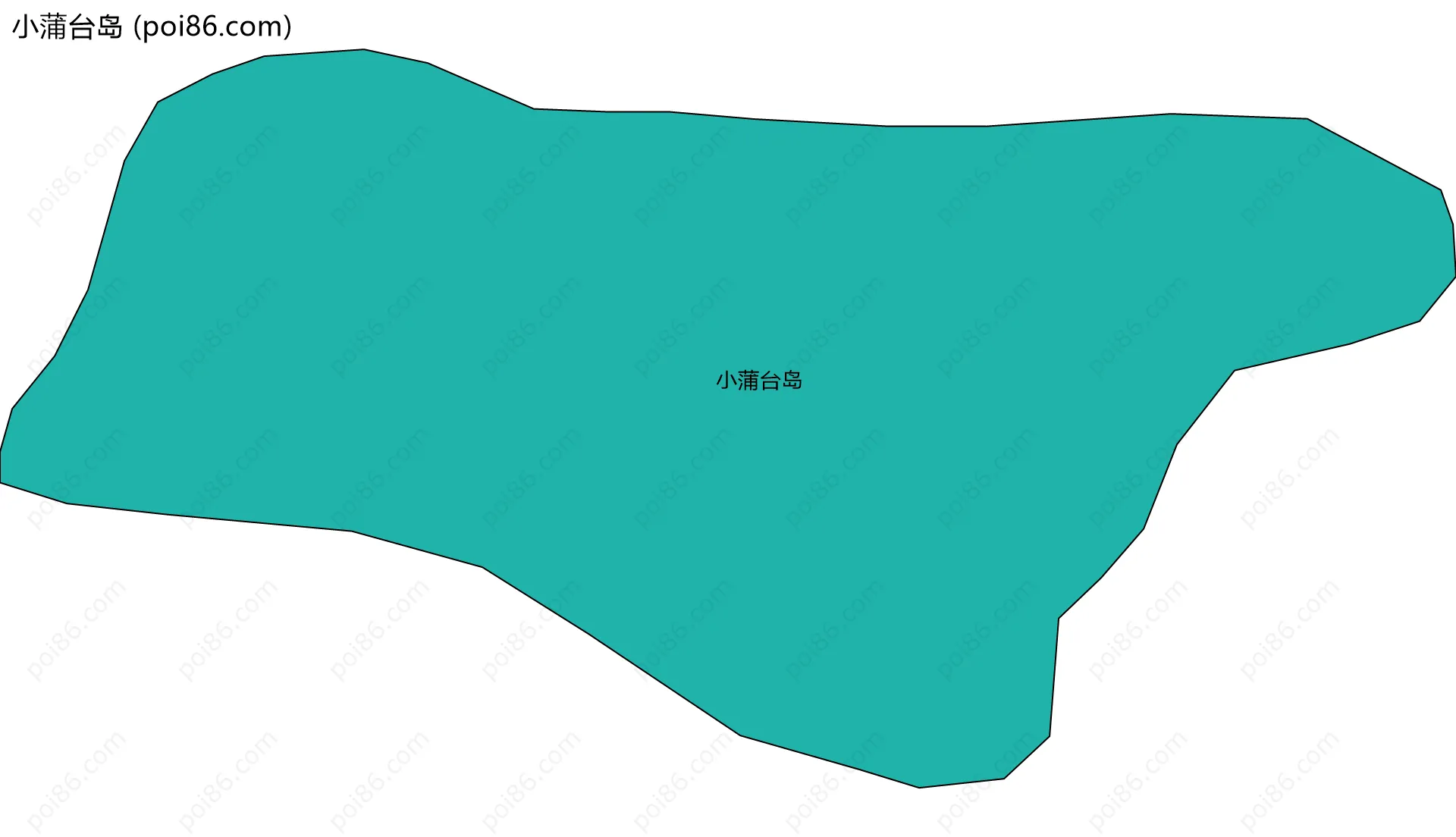 小蒲台岛边界地图