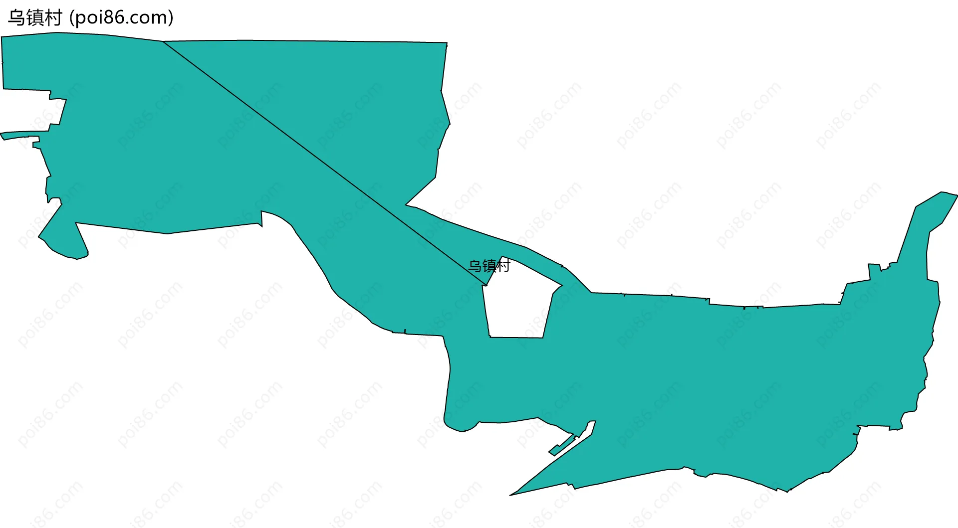 乌镇村边界地图