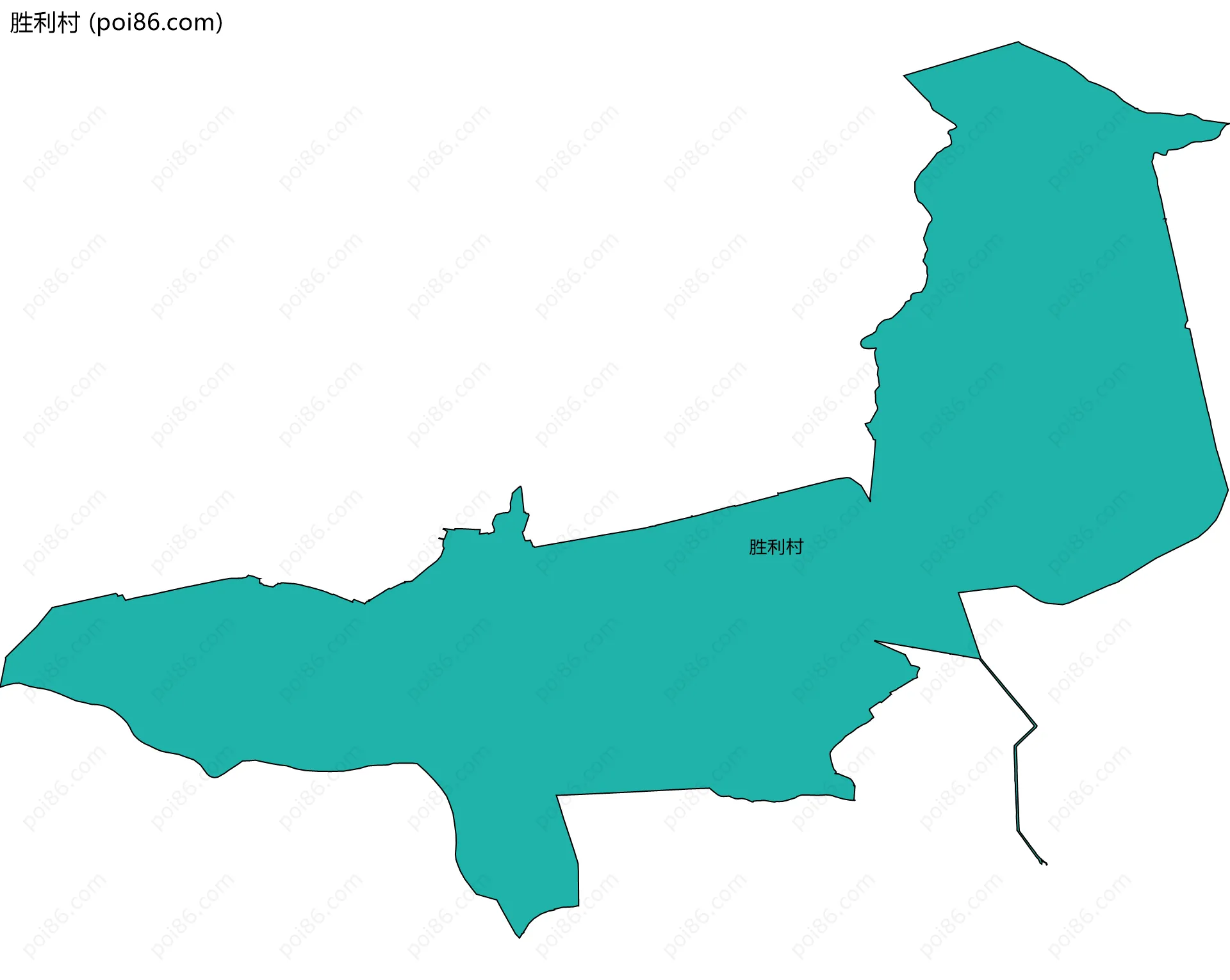 胜利村边界地图
