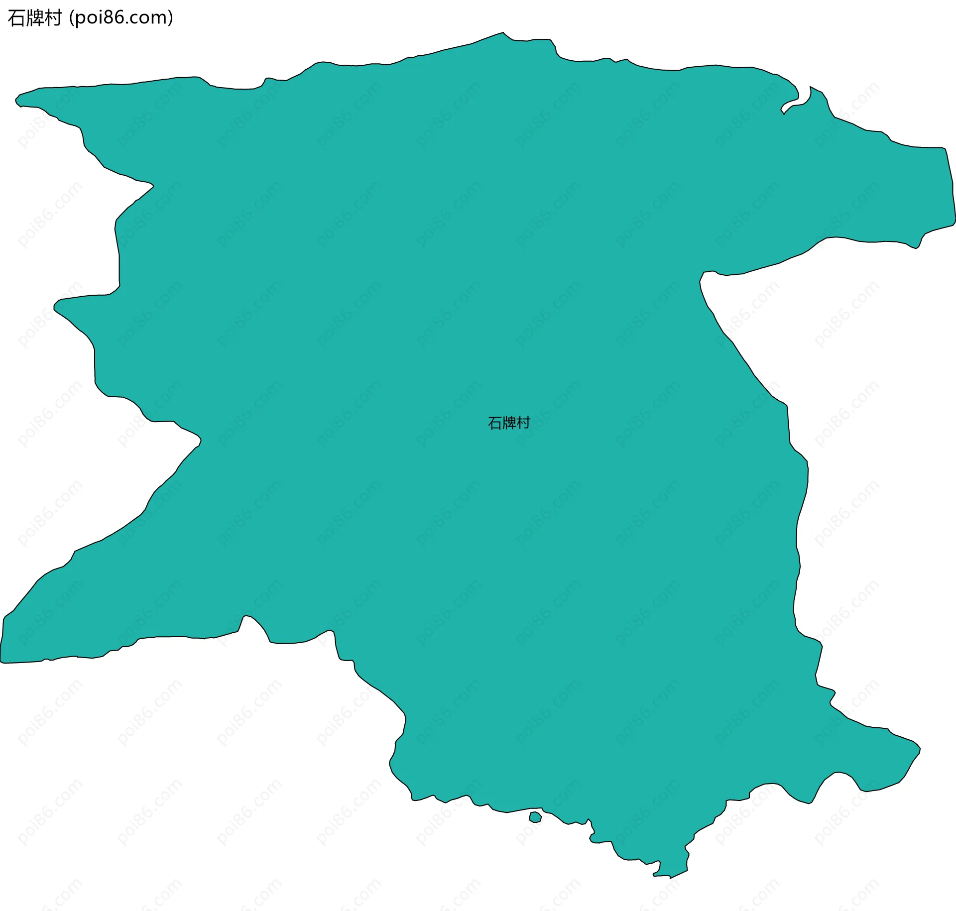 石牌村边界地图