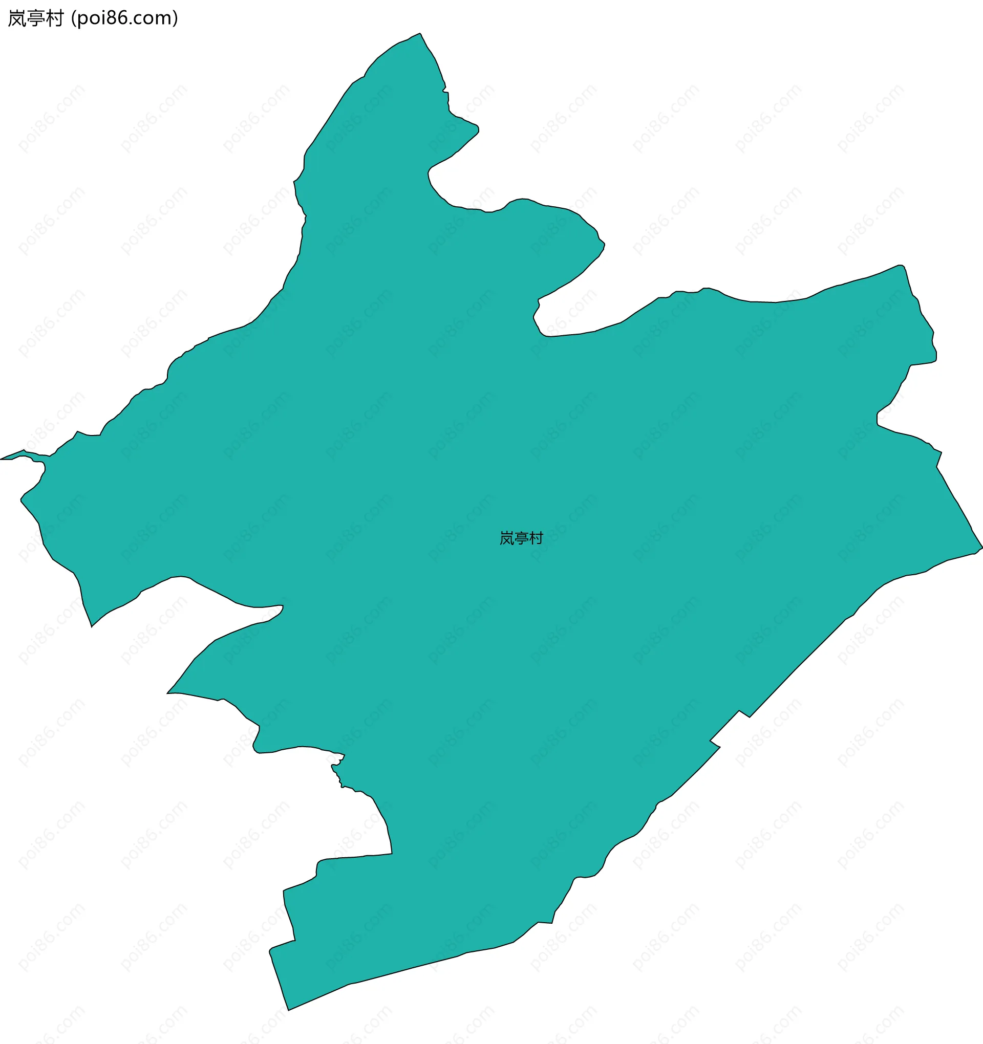 岚亭村边界地图