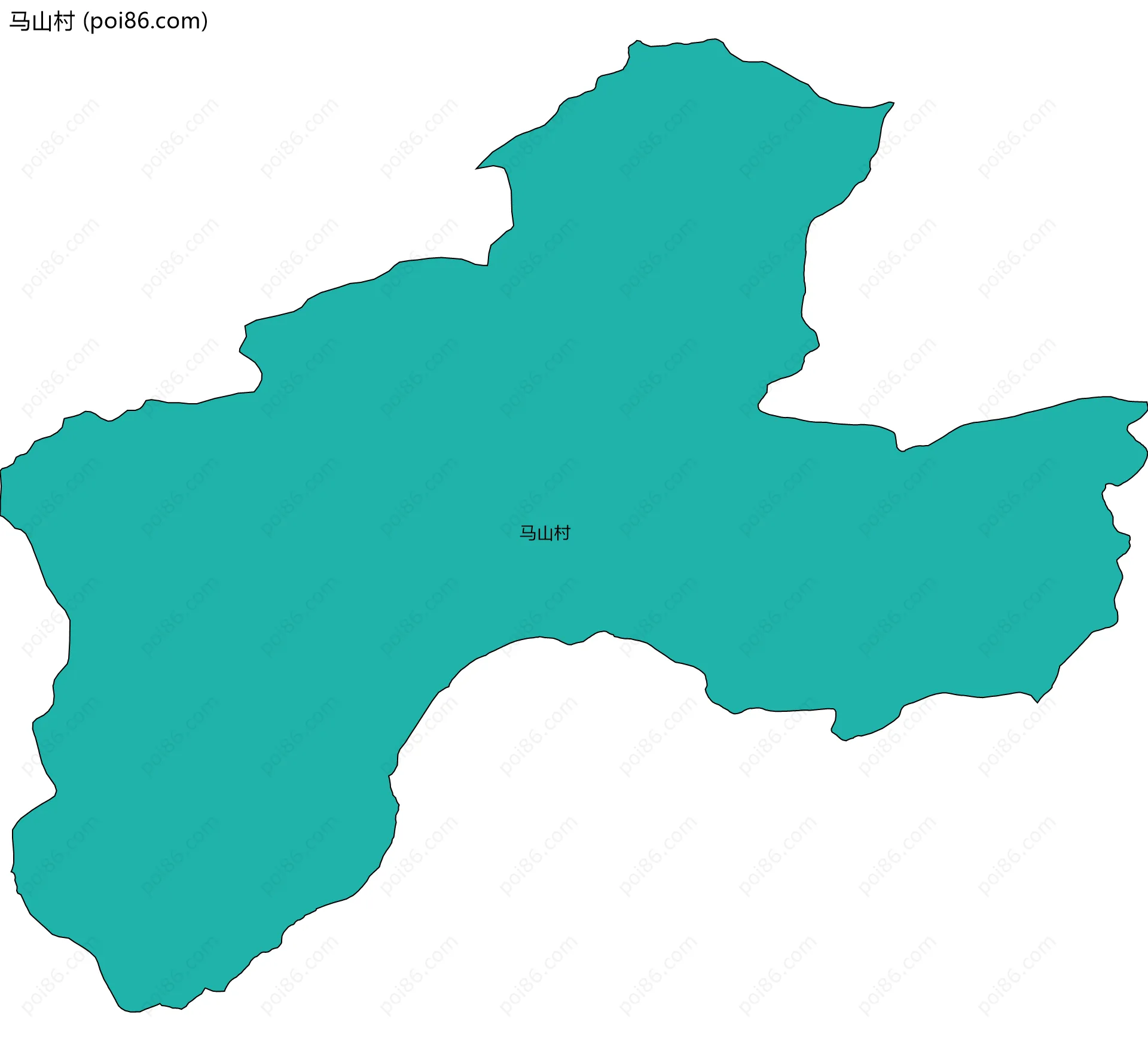 马山村边界地图
