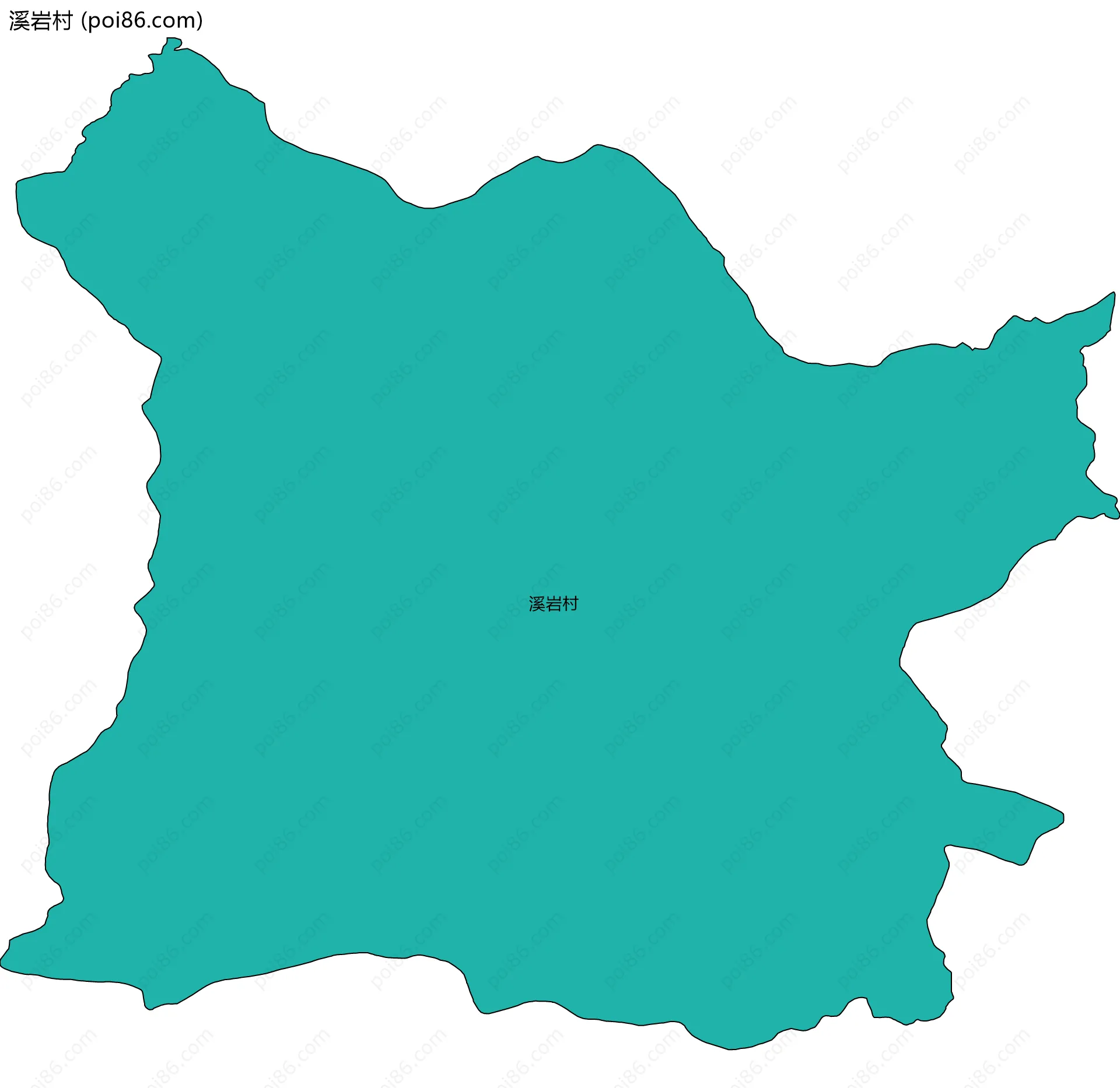 溪岩村边界地图