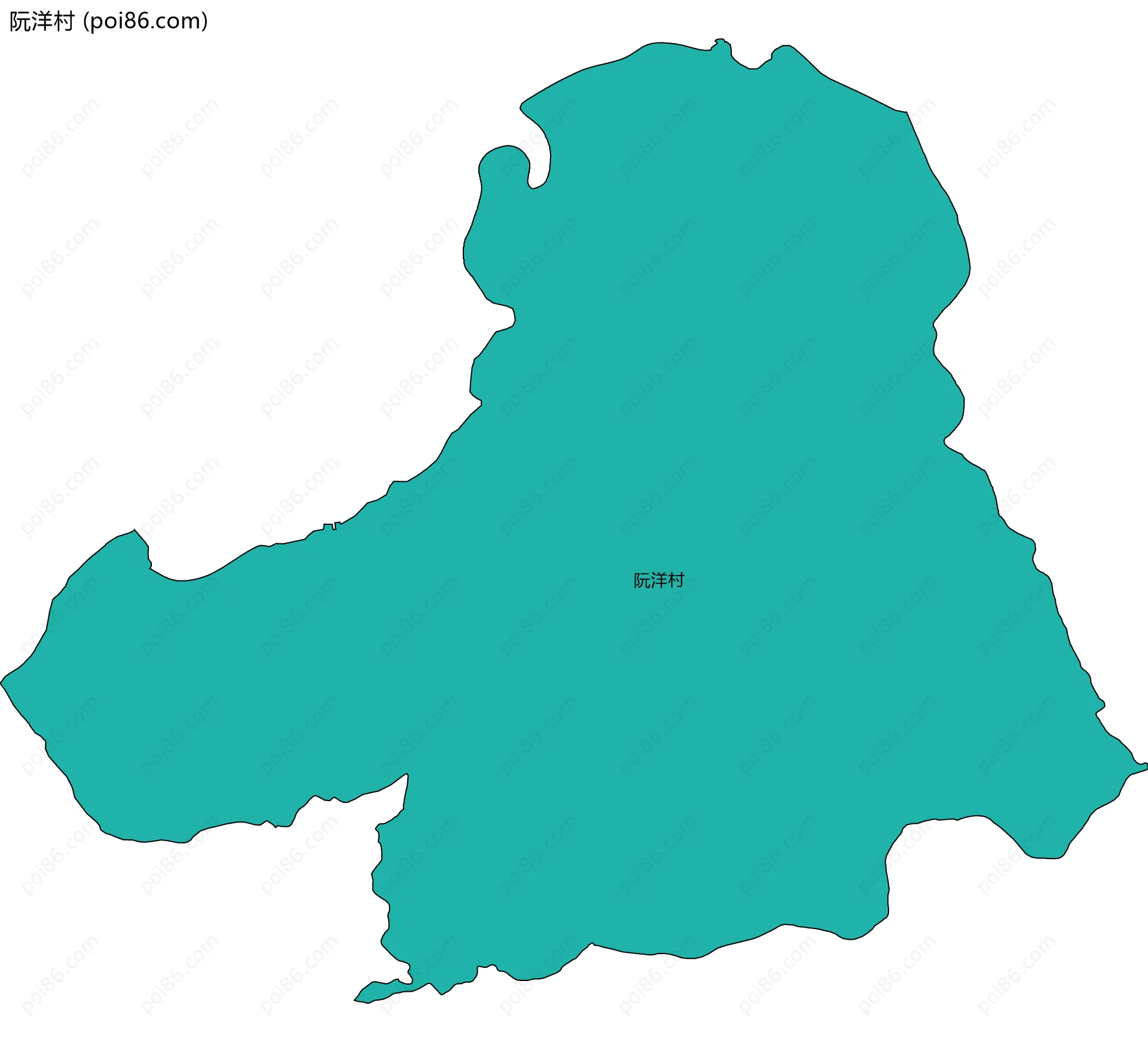 阮洋村边界地图