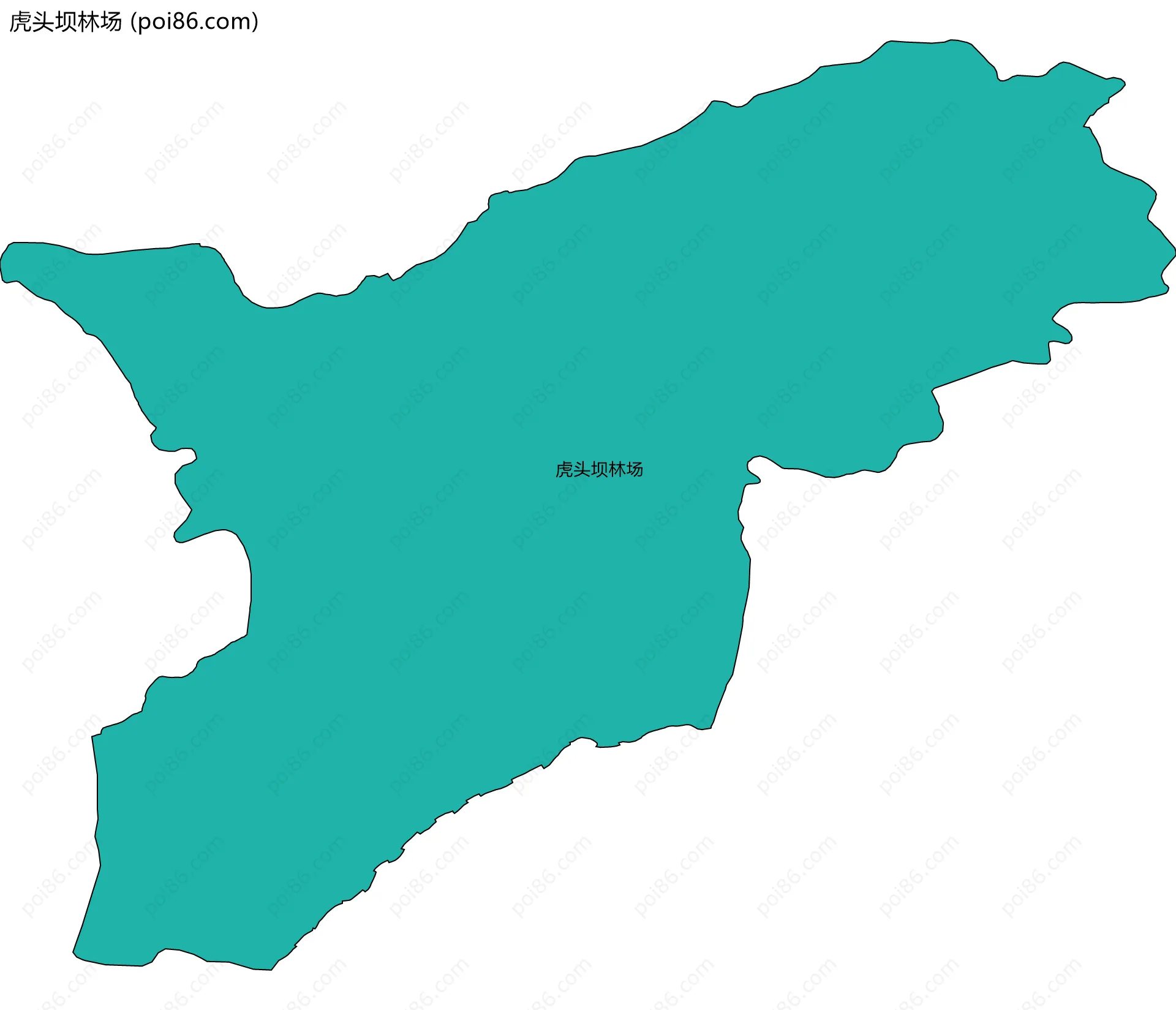 虎头坝林场边界地图
