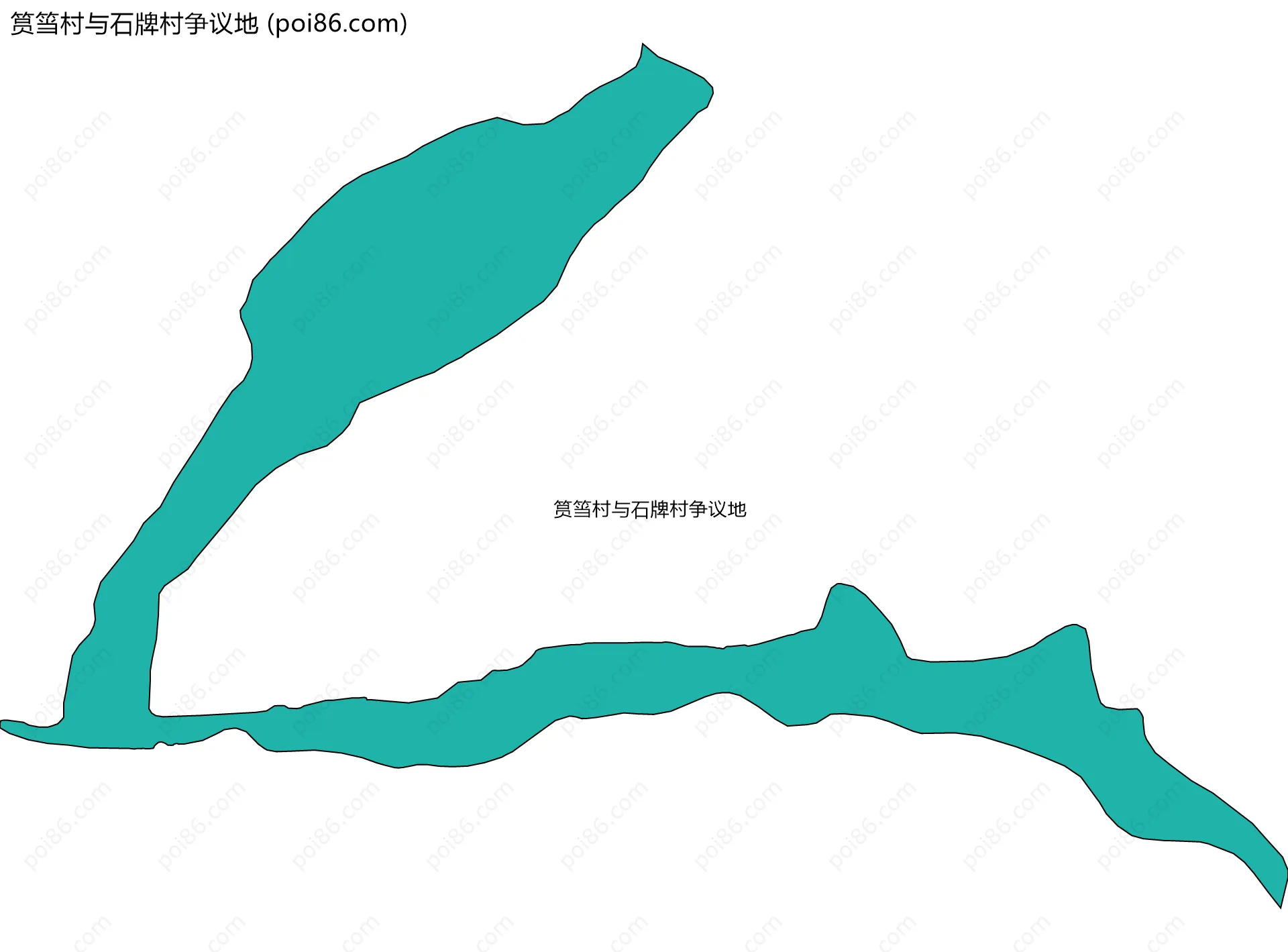 筼筜村与石牌村争议地边界地图