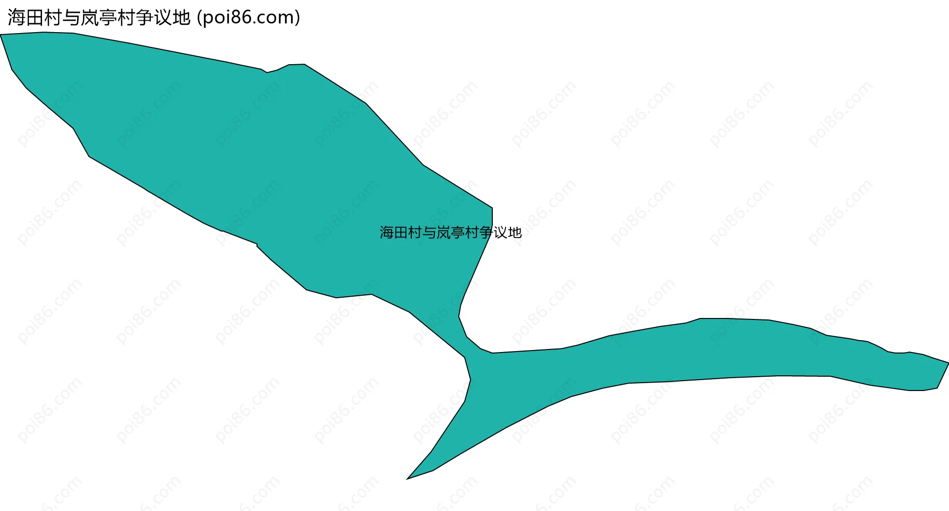 海田村与岚亭村争议地边界地图