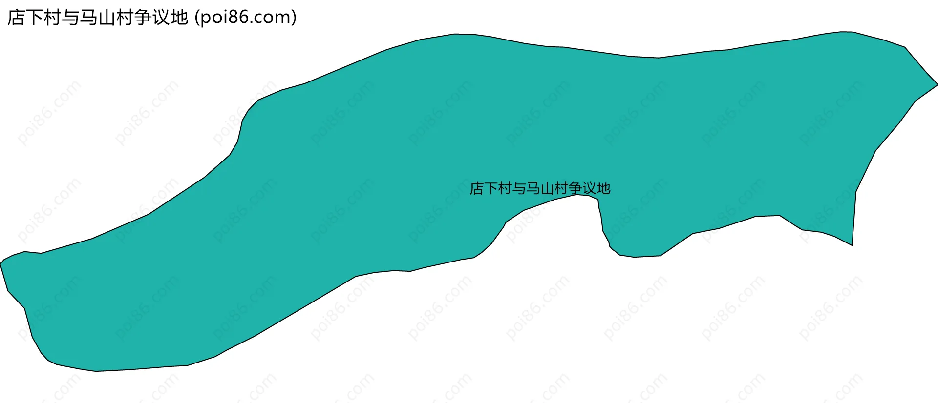 店下村与马山村争议地边界地图