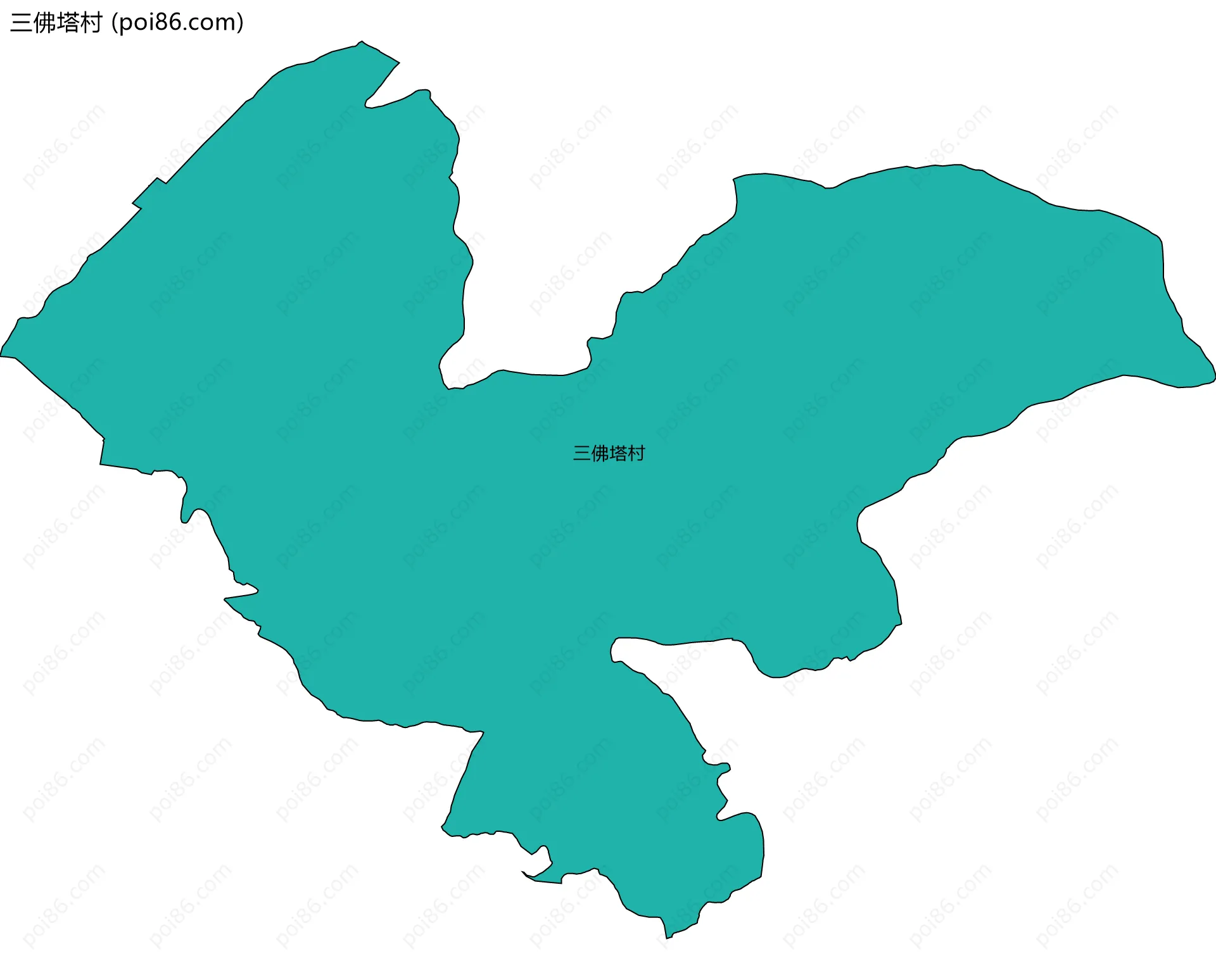 三佛塔村边界地图