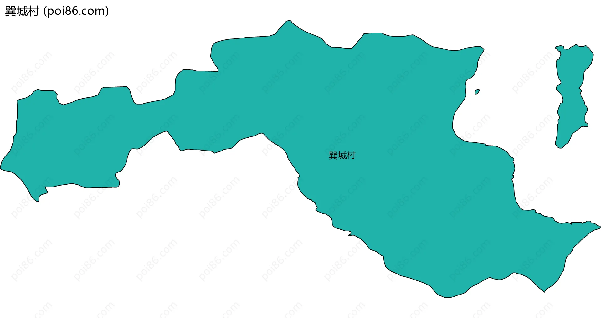 巽城村边界地图