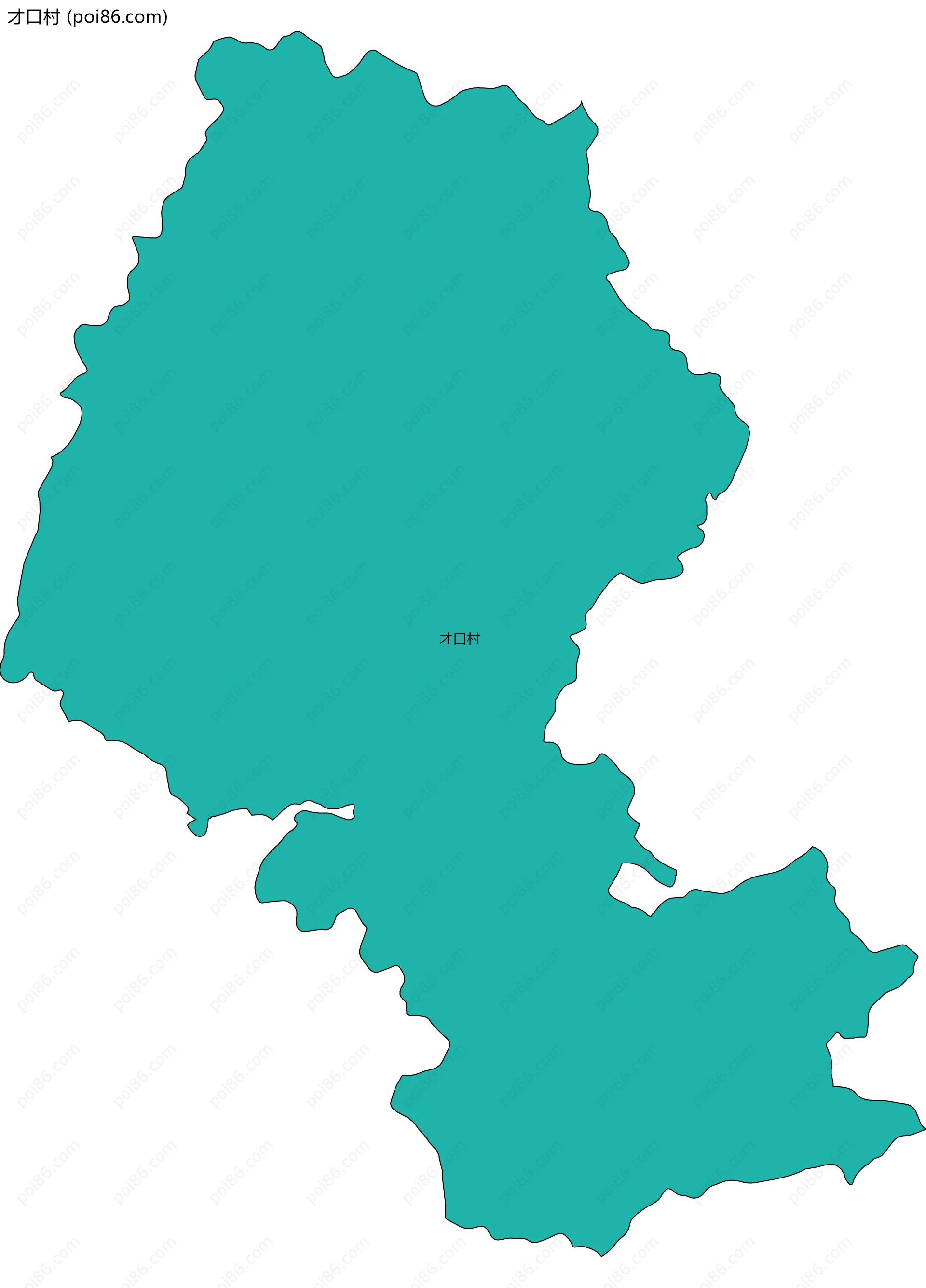 才口村边界地图