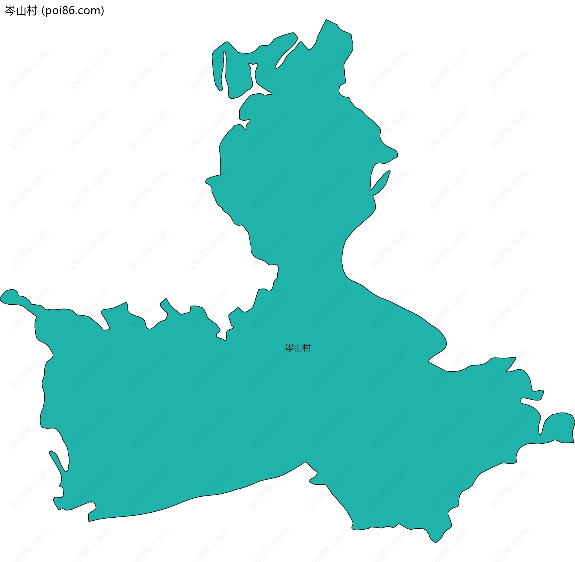 岑山村边界地图