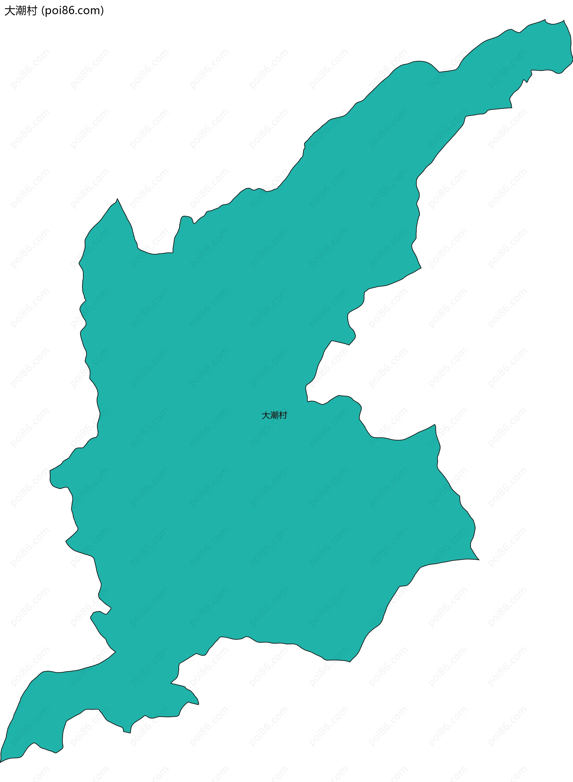 大潮村边界地图