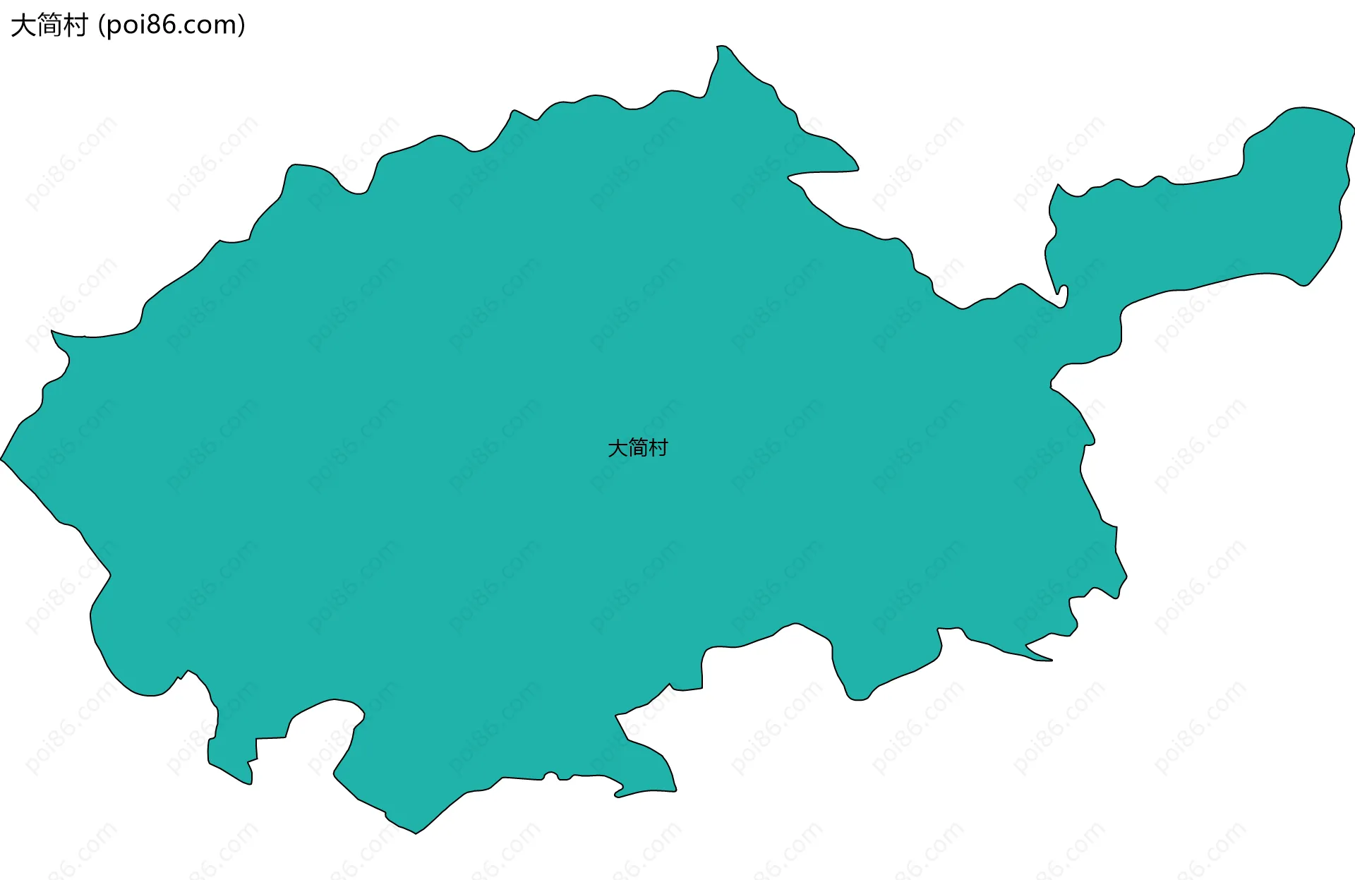 大简村边界地图