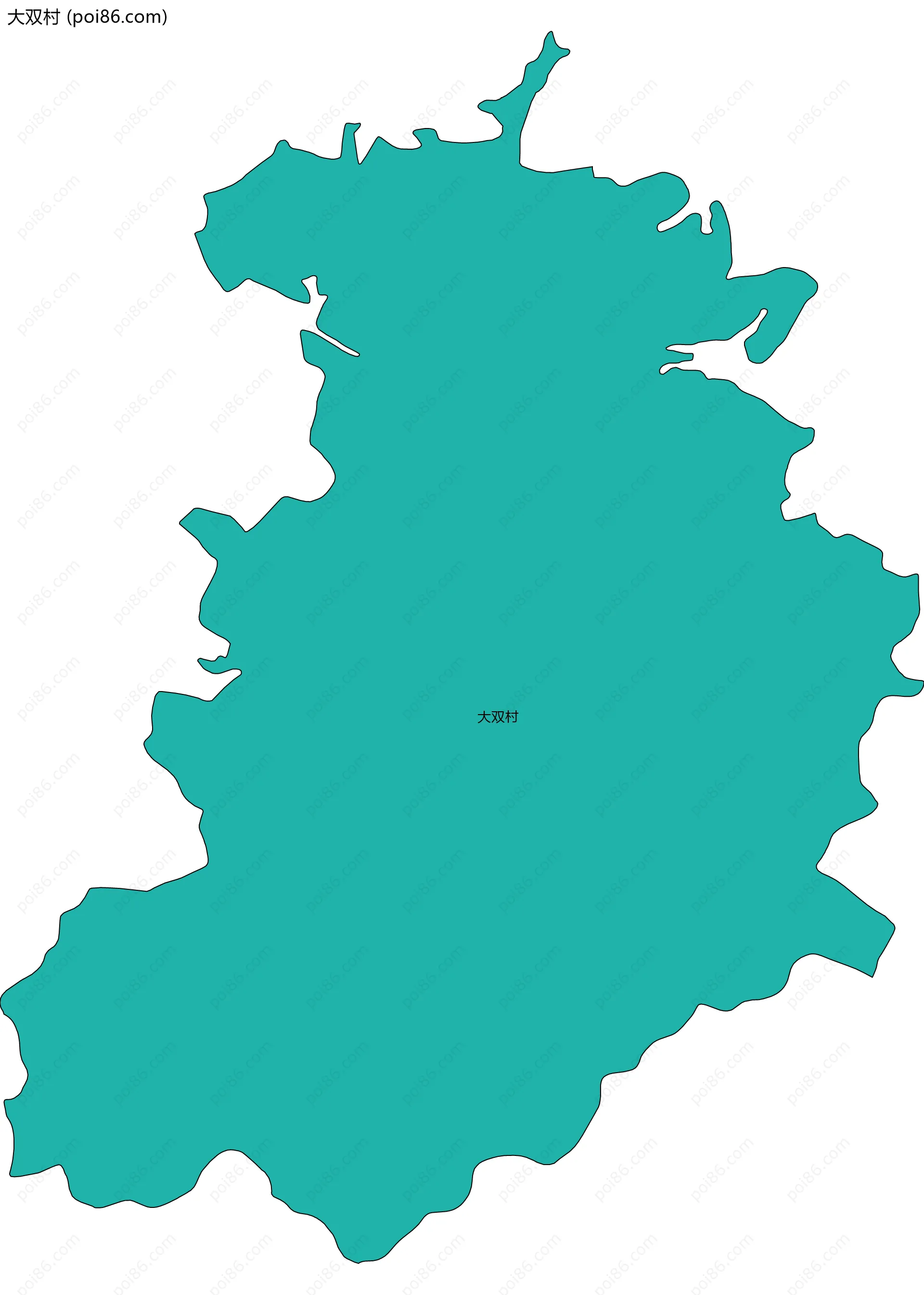 大双村边界地图