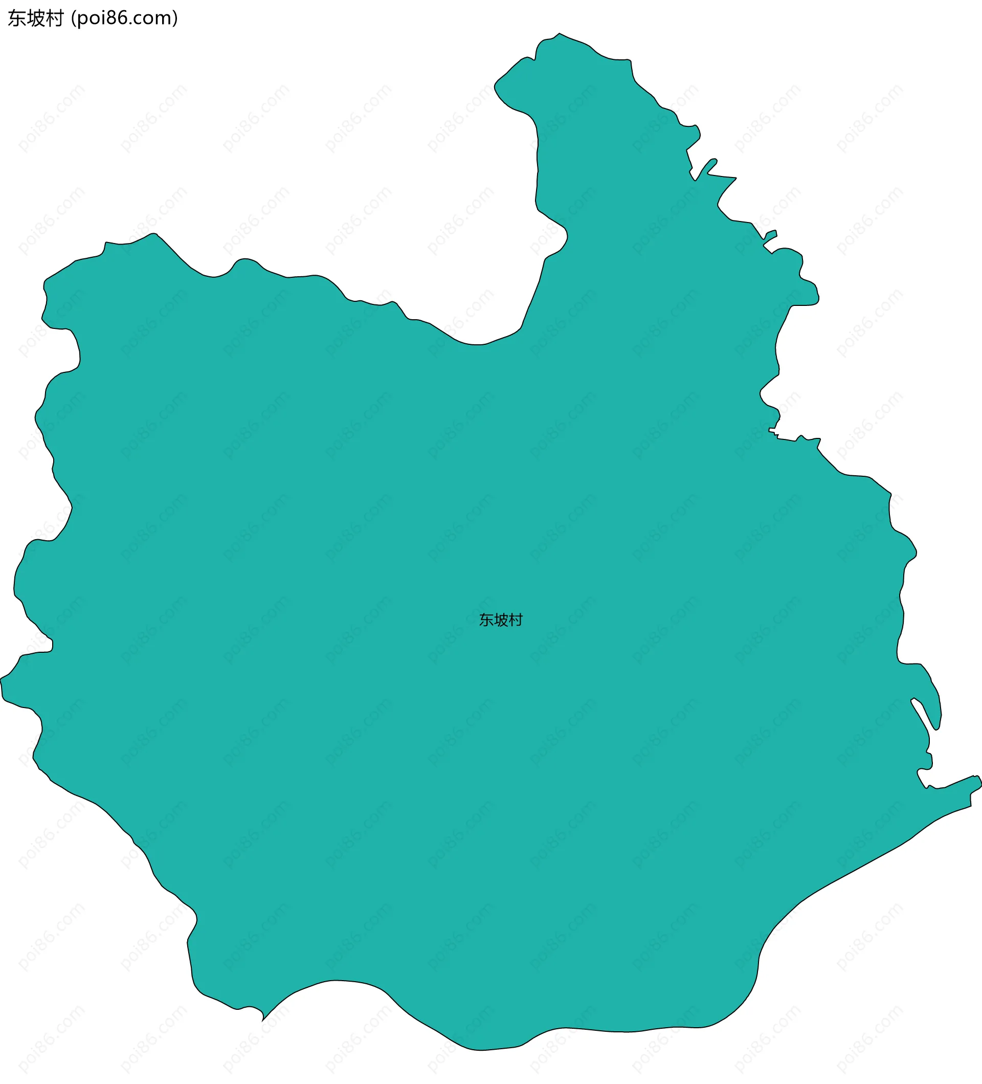 东坡村边界地图