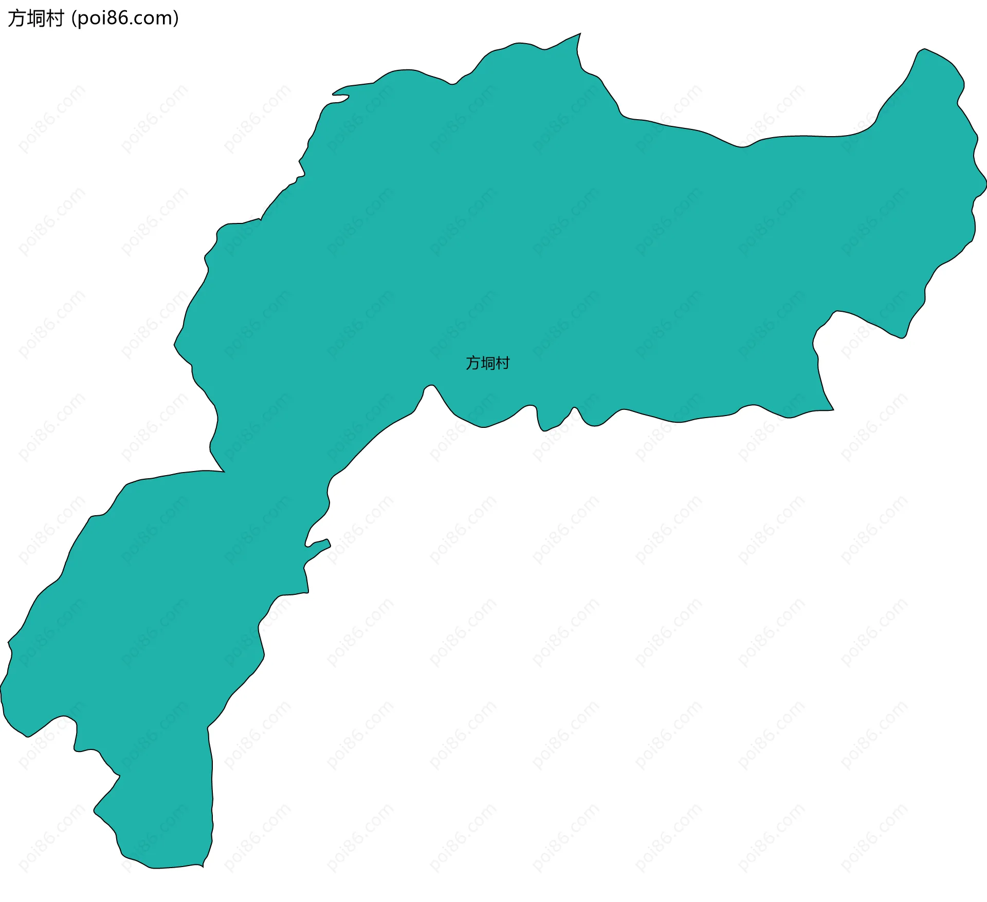 方垌村边界地图